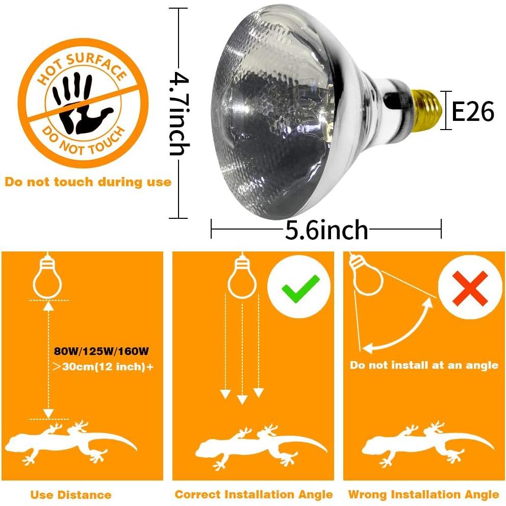 Bombilla de Calor UVA UVB LUCKY HERP 100W para Reptiles