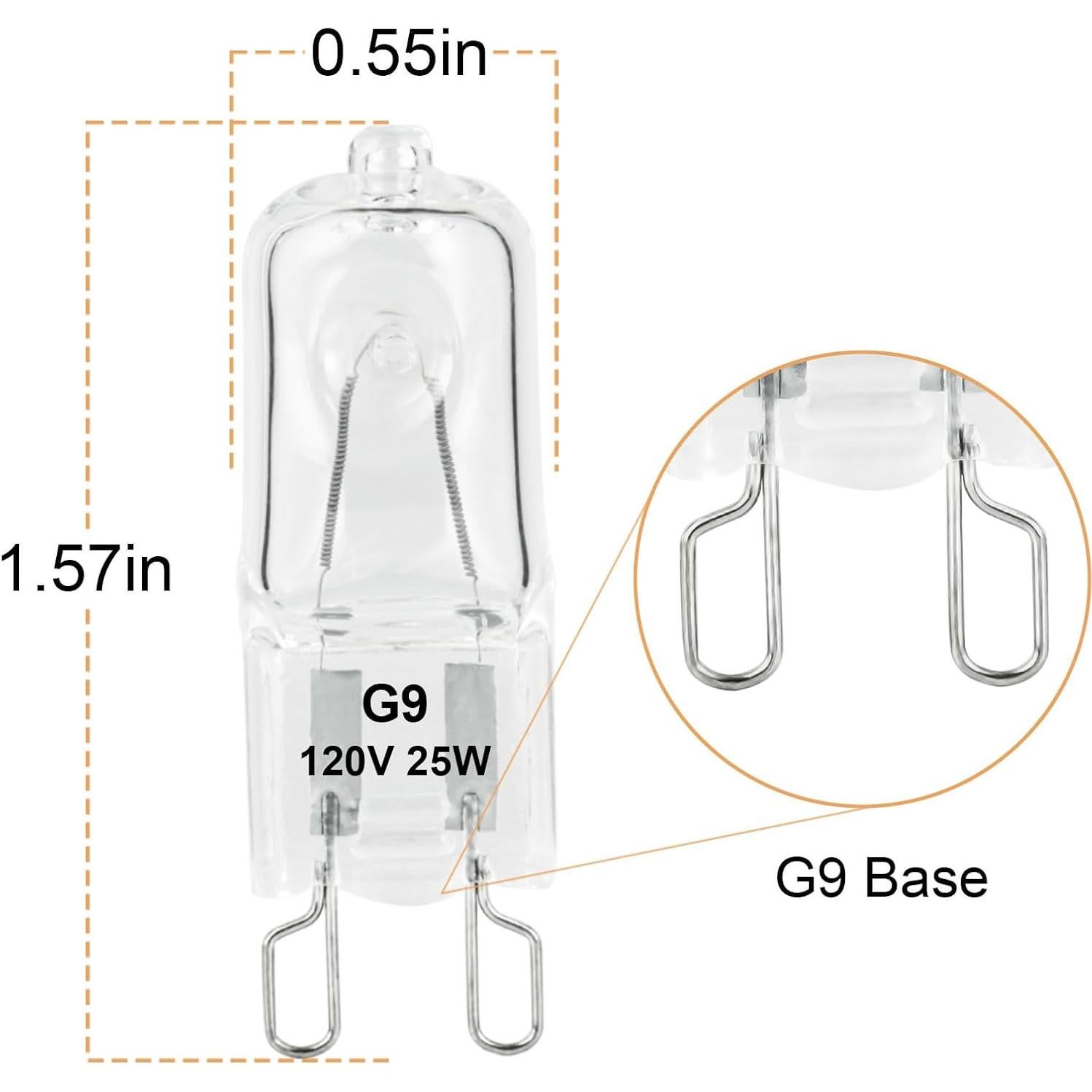 Bombilla de Calor G9 Halógena 25W para Reptiles - Paquete de 3
