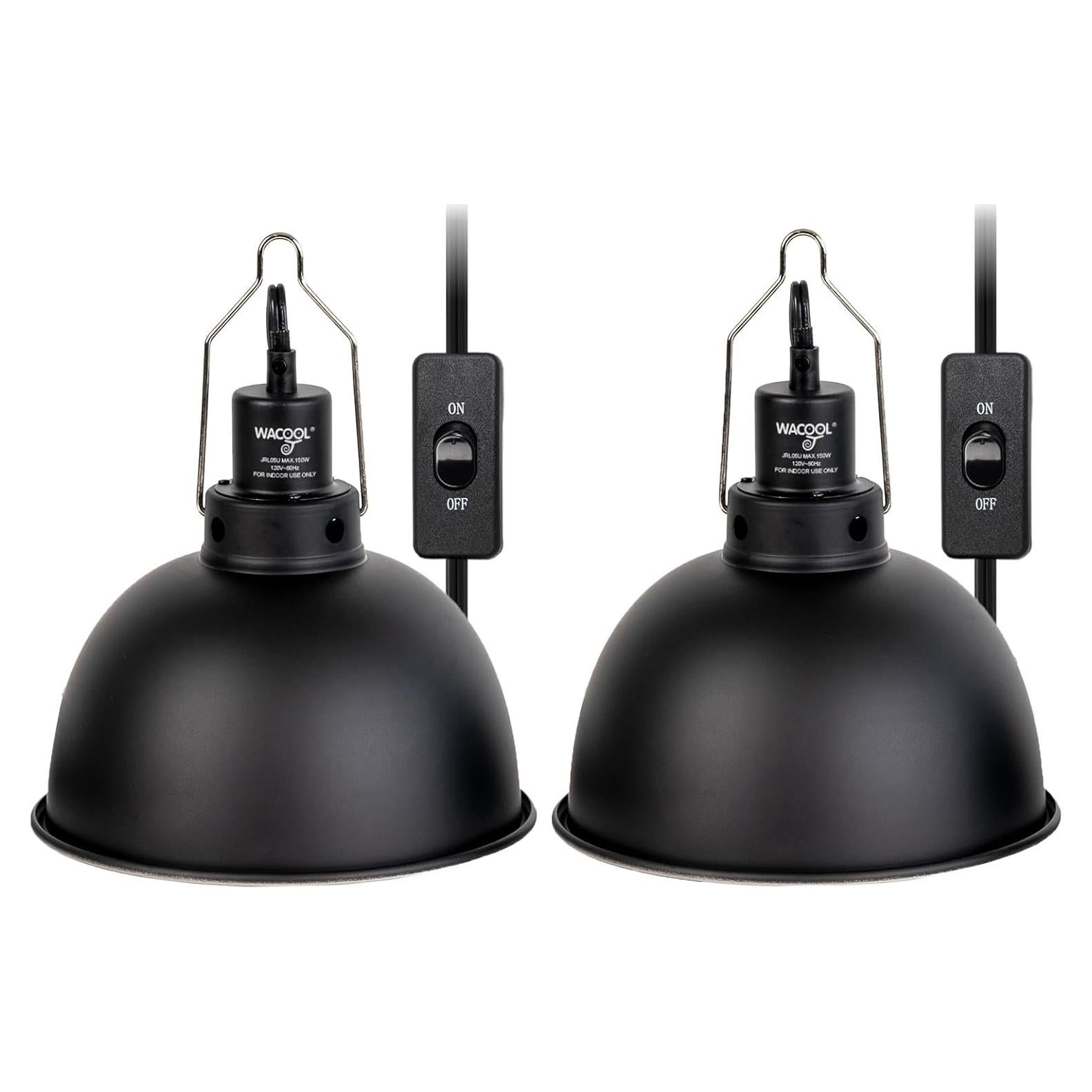 Lámpara de Reptiles WACOOL TERRA 21.6 cm 2 Pack con Cúpula Profunda