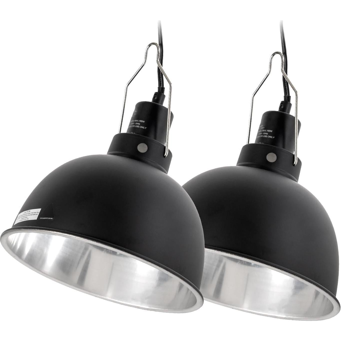 Lámpara de Reptiles WACOOL TERRA 21.6 cm 2 Pack con Cúpula Profunda