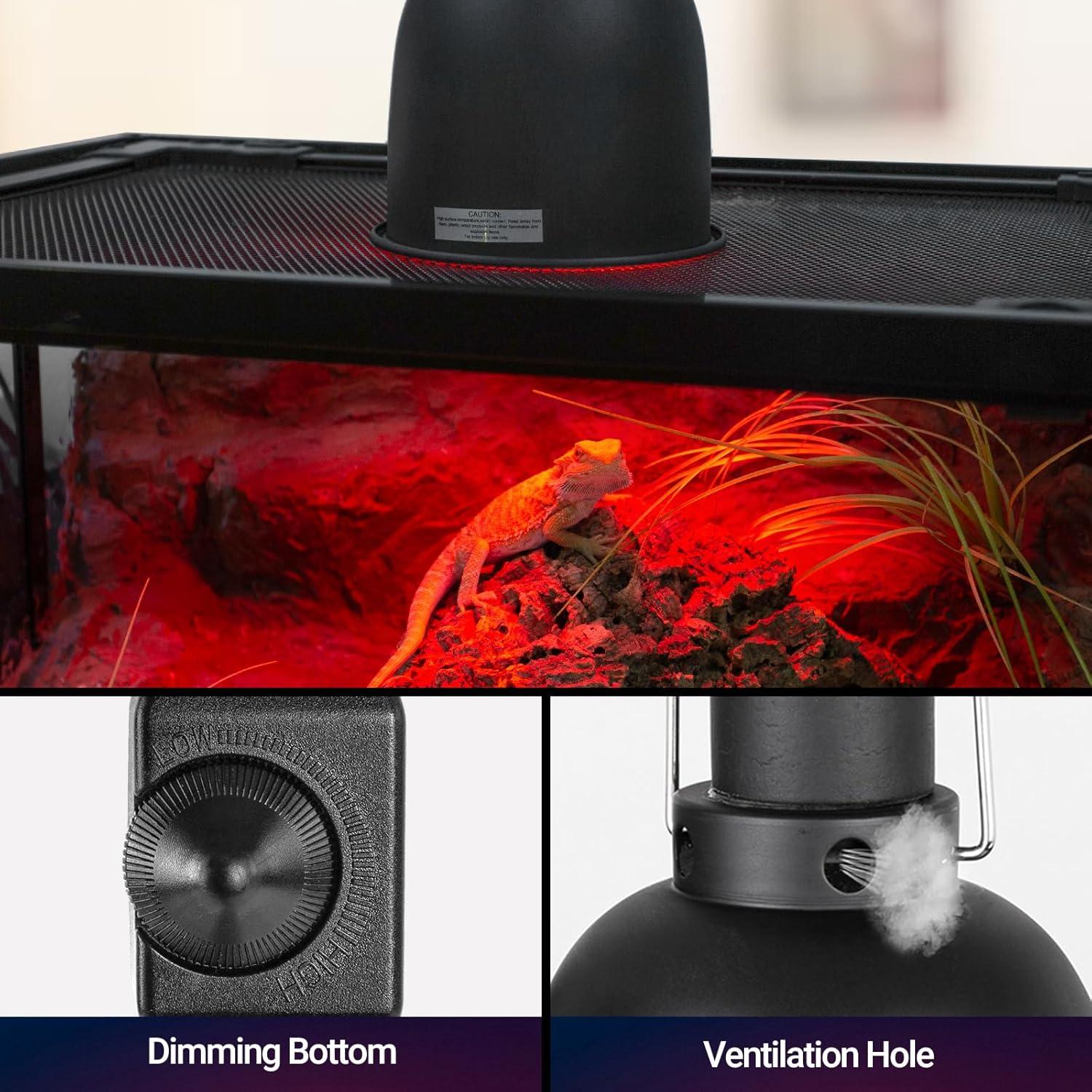 Lámpara de Reptiles Regulable REPTI ZOO 13.97 cm con Reflector