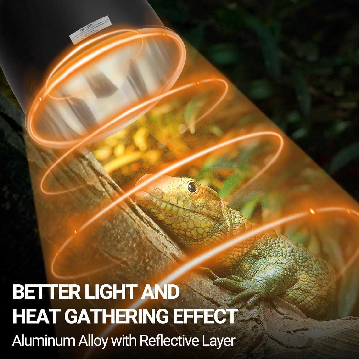 Lámpara de Reptiles Regulable REPTI ZOO 13.97 cm con Reflector