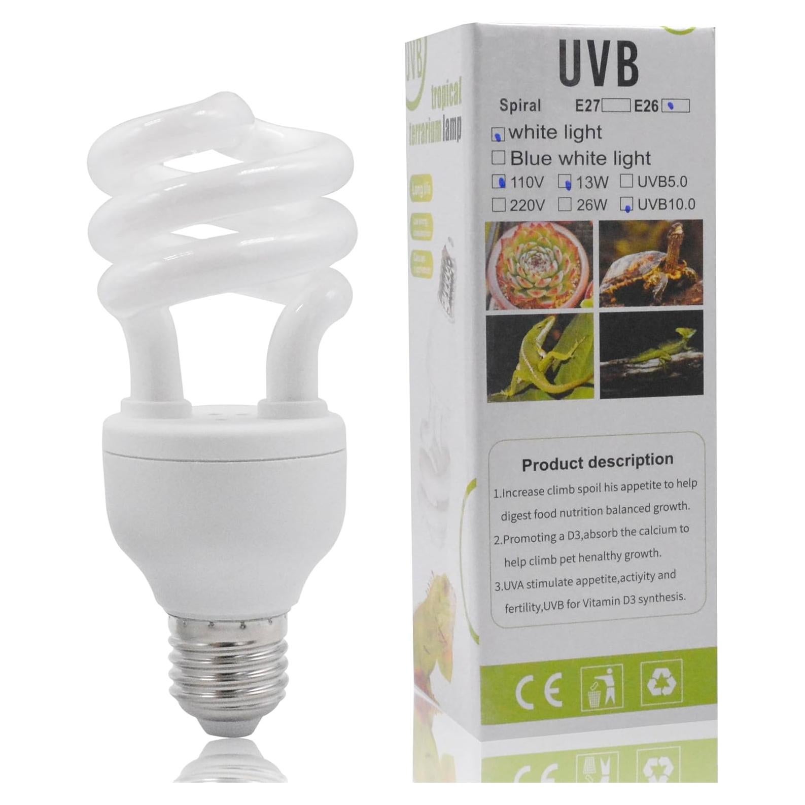 Bombilla UVB 15.0 Yimidool 13W para Reptiles - 1 Paquete