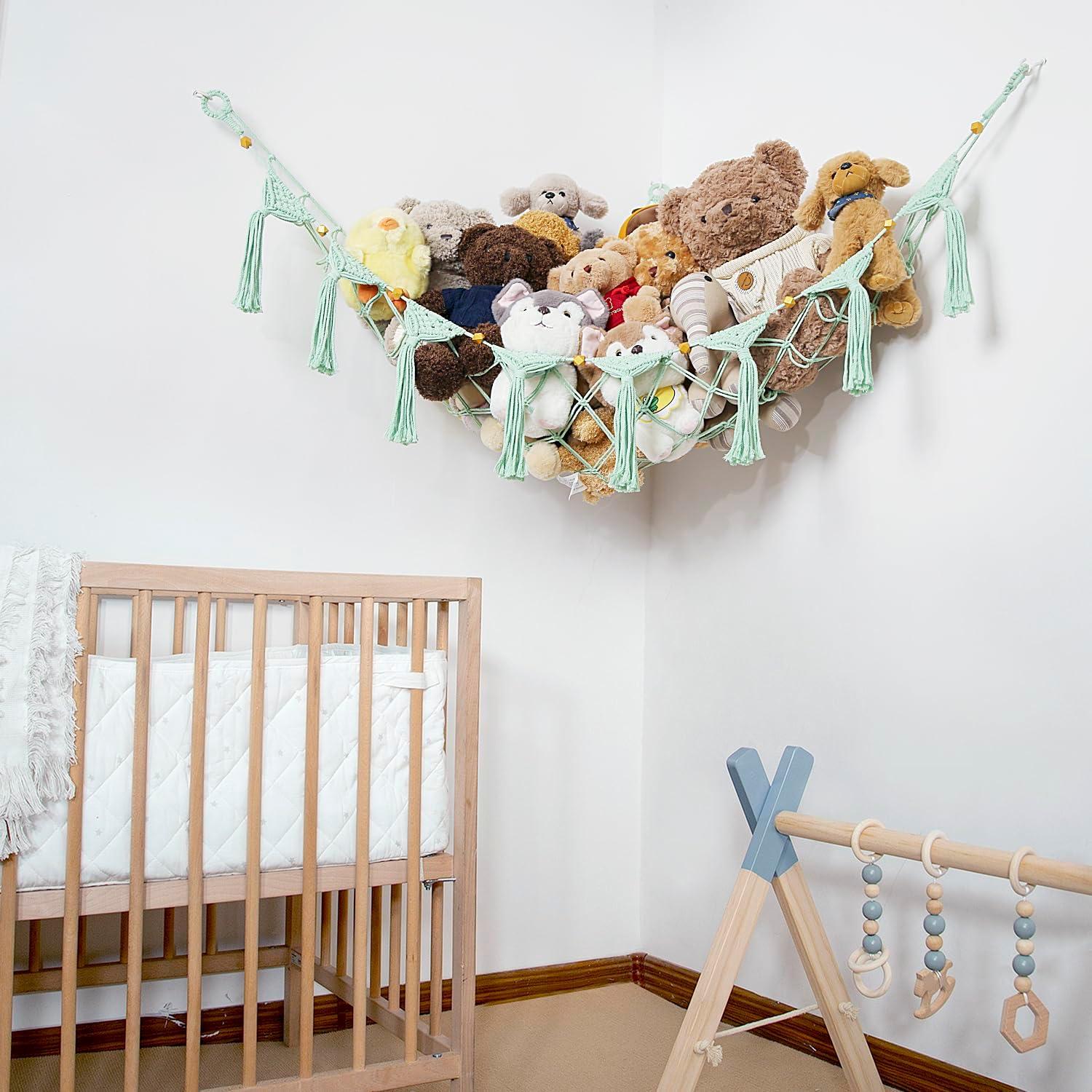 Hamaca de Peluches Colgante Amdermi Verde 150x99 cm