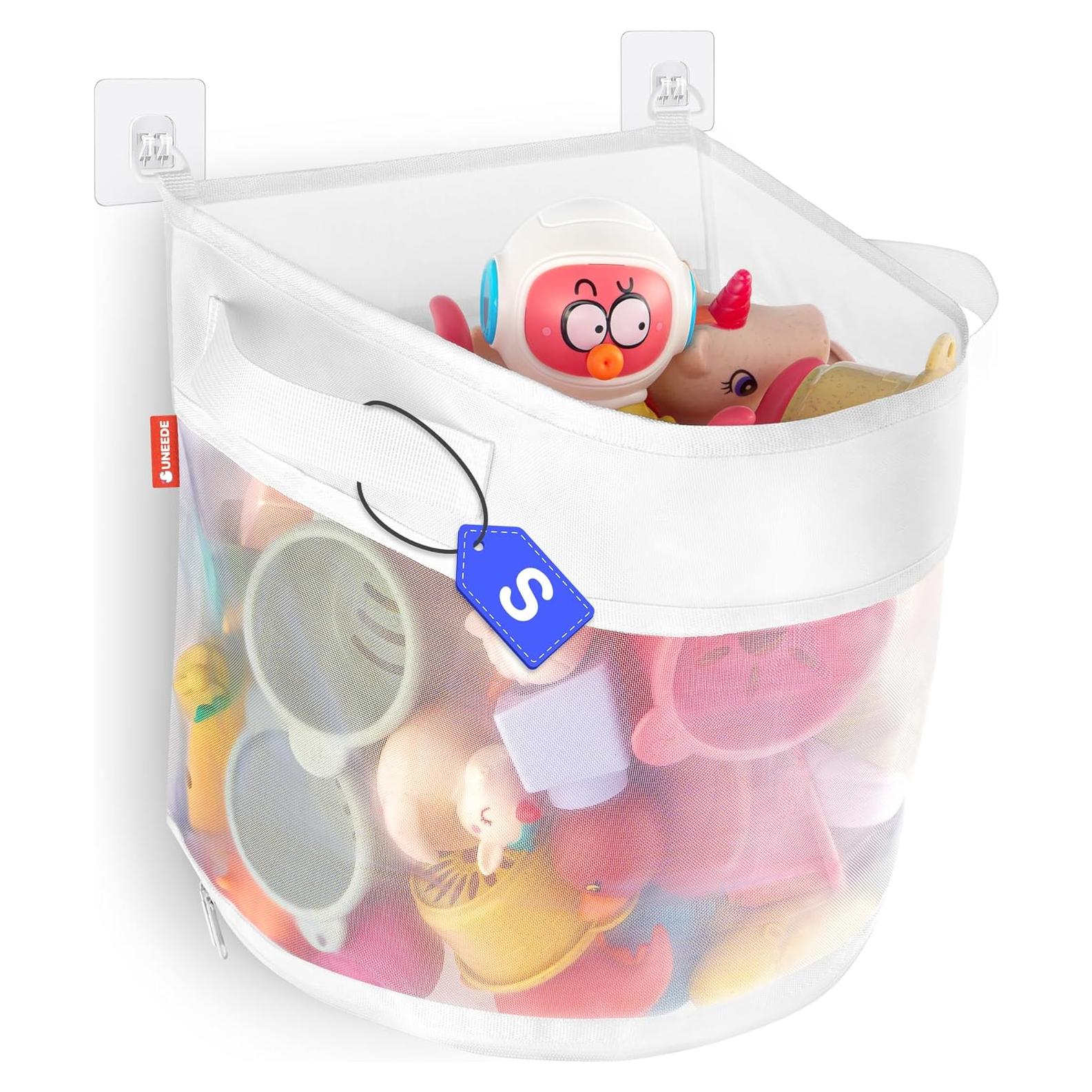 Organizador de Juguetes de Baño UNEEDE 5.86L Malla Blanca