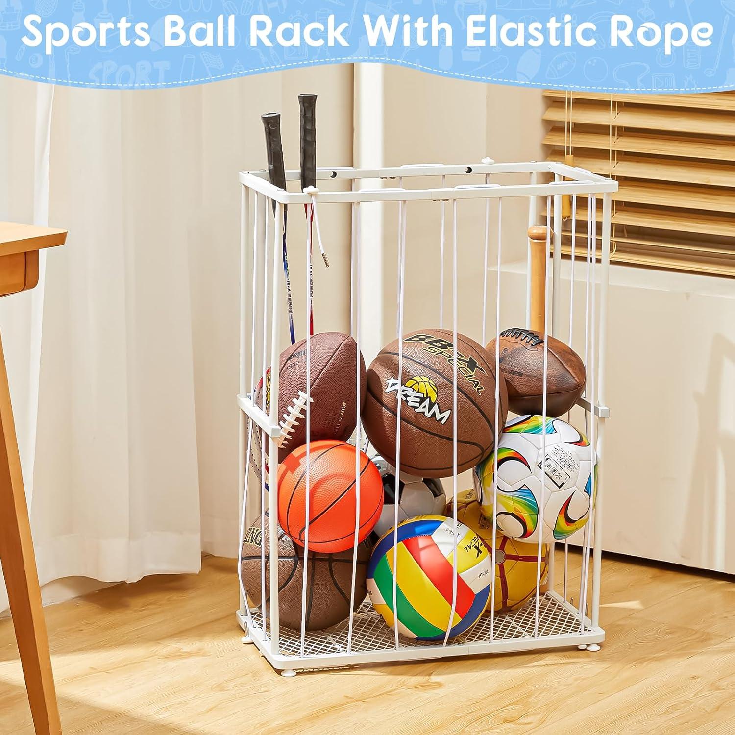 Organizador de Peluches de Metal Blanco - Almacenamiento Pared/Suelo