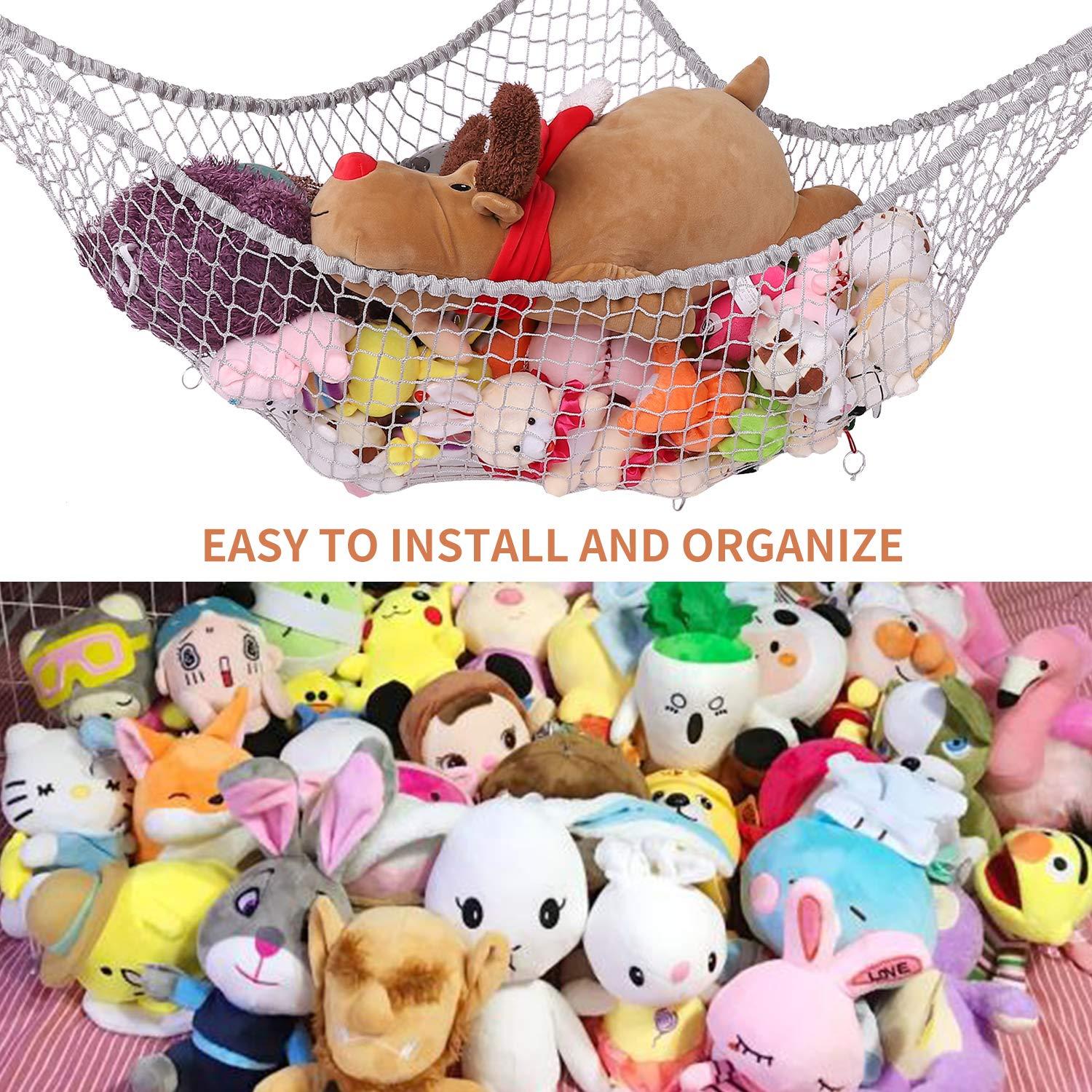 Hamaca de Juguetes Extra Grande LXUNYI 178x117 cm Gris