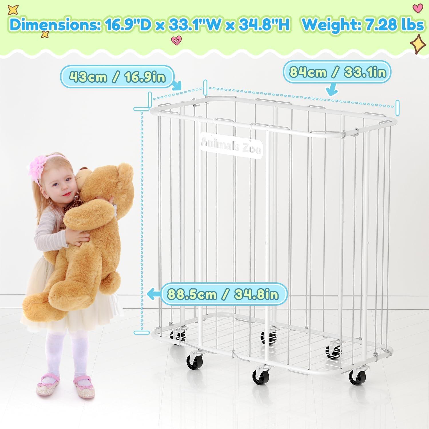Organizador de Juguetes de Peluche YKDIRECT 300L Blanco