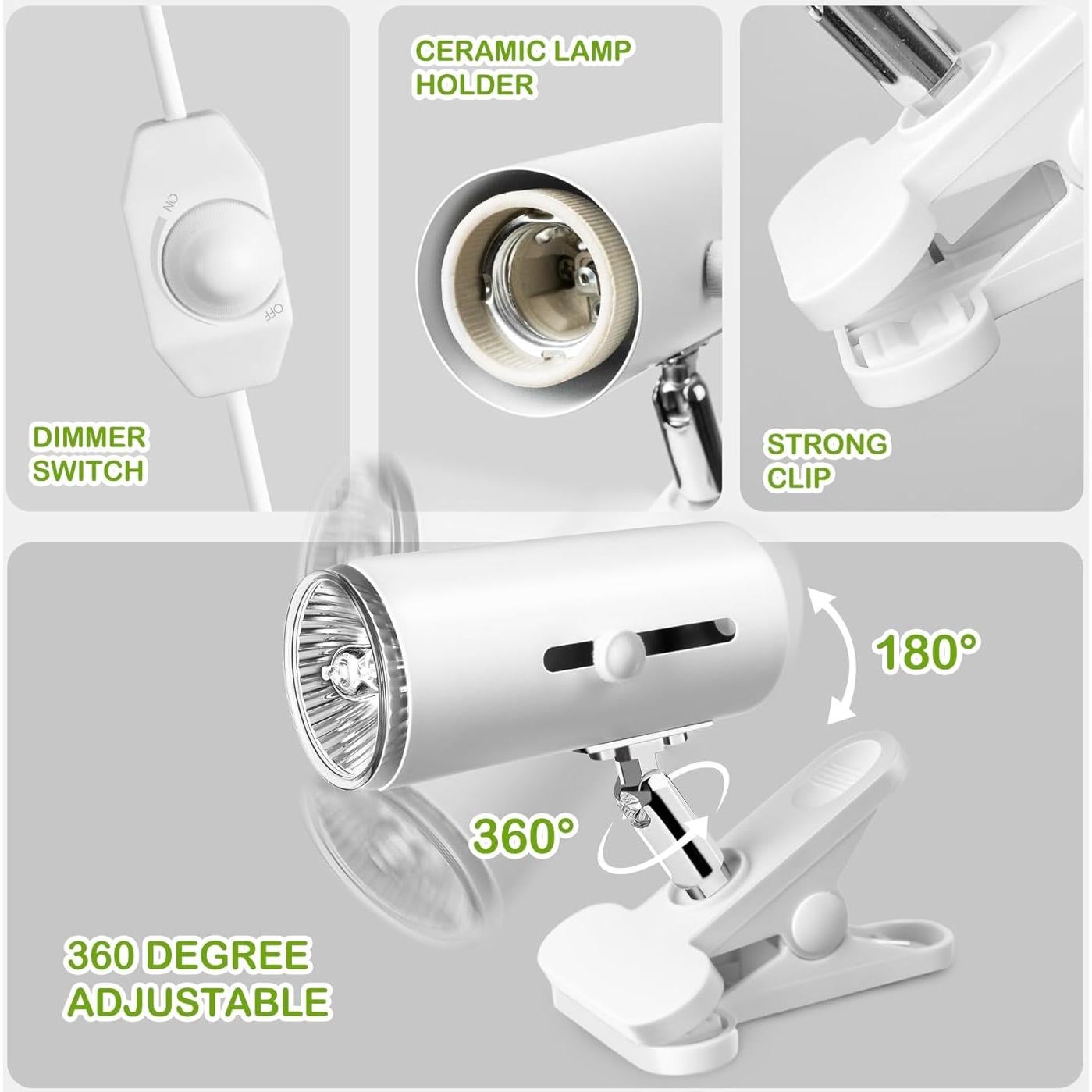 Lámpara de Calor UVA UVB 50W para Reptiles Clioran