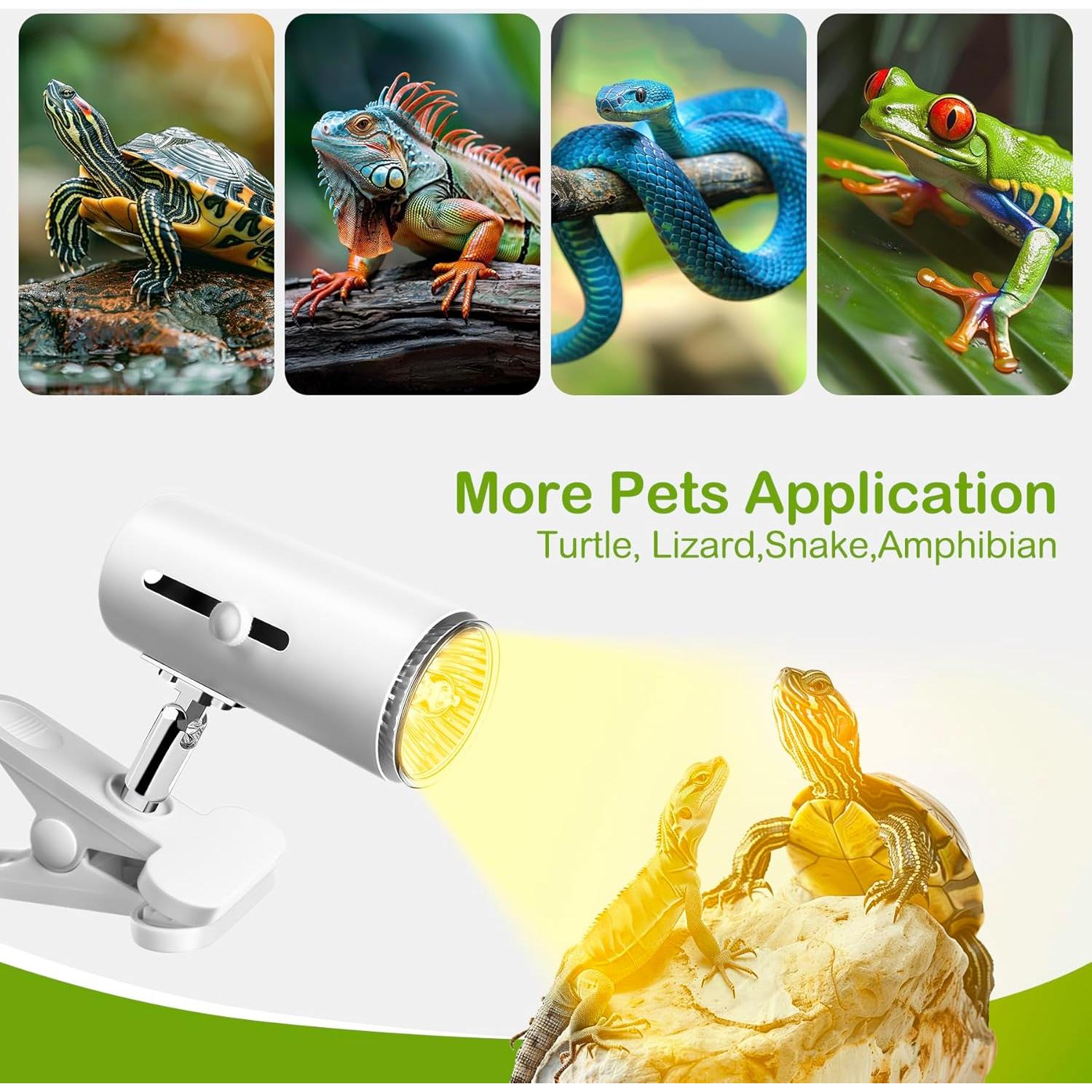 Lámpara de Calor UVA UVB 50W para Reptiles Clioran