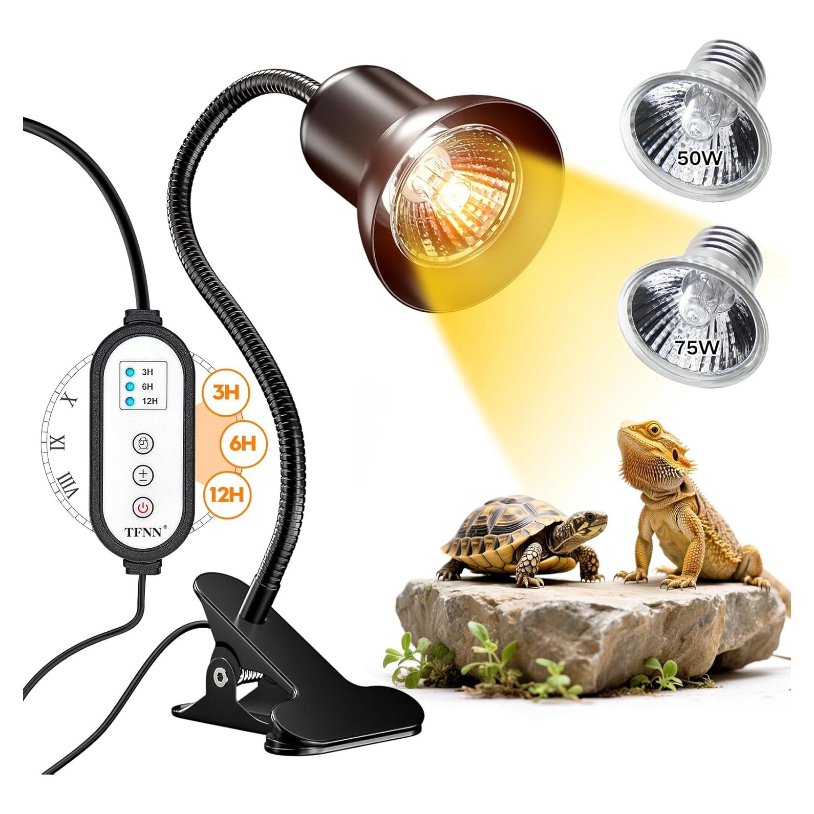 Lámpara de Calor para Reptiles TFNN con Temporizador 50W 75W