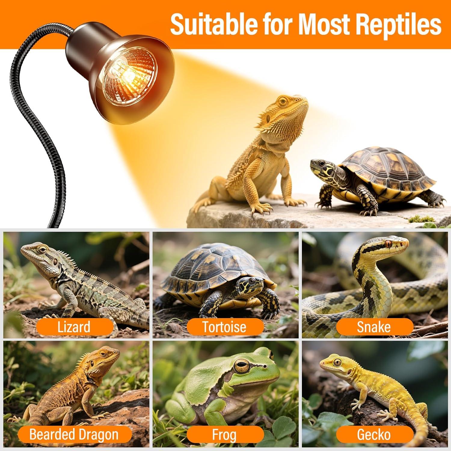 Lámpara de Calor para Reptiles TFNN con Temporizador 50W 75W