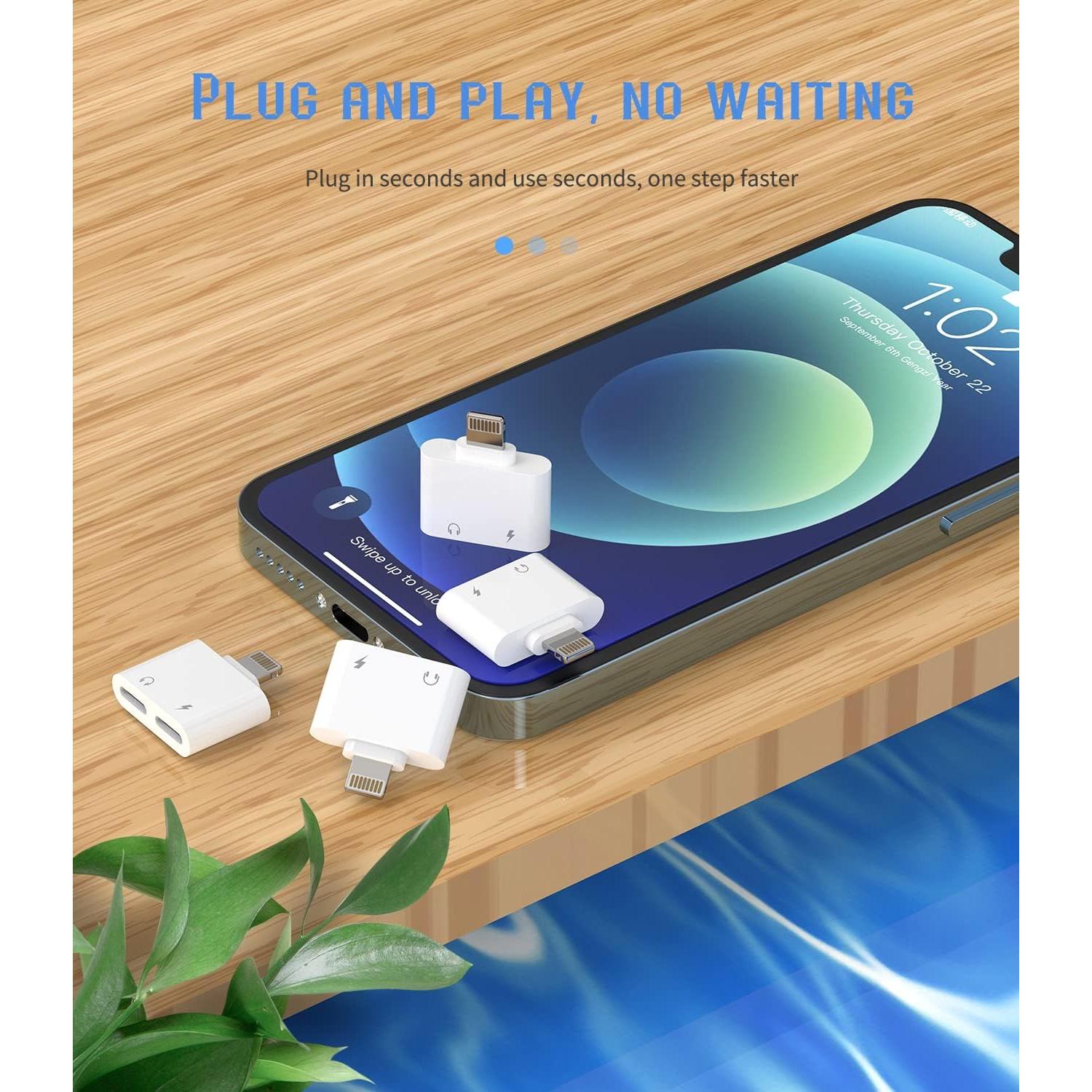 Adaptador Dual Lightning HOYULLI 2 en 1 para iPhone