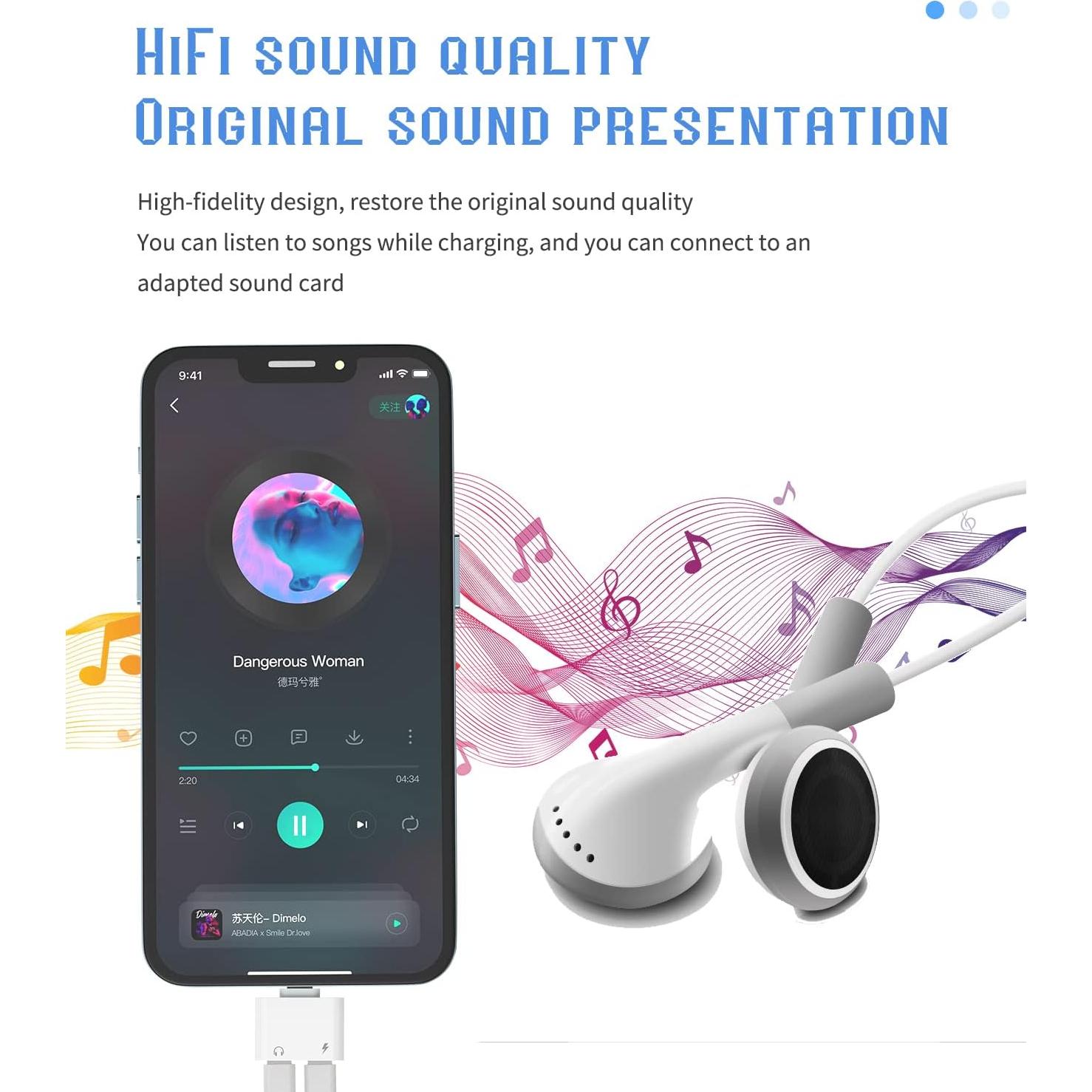 Adaptador Dual Lightning HOYULLI 2 en 1 para iPhone