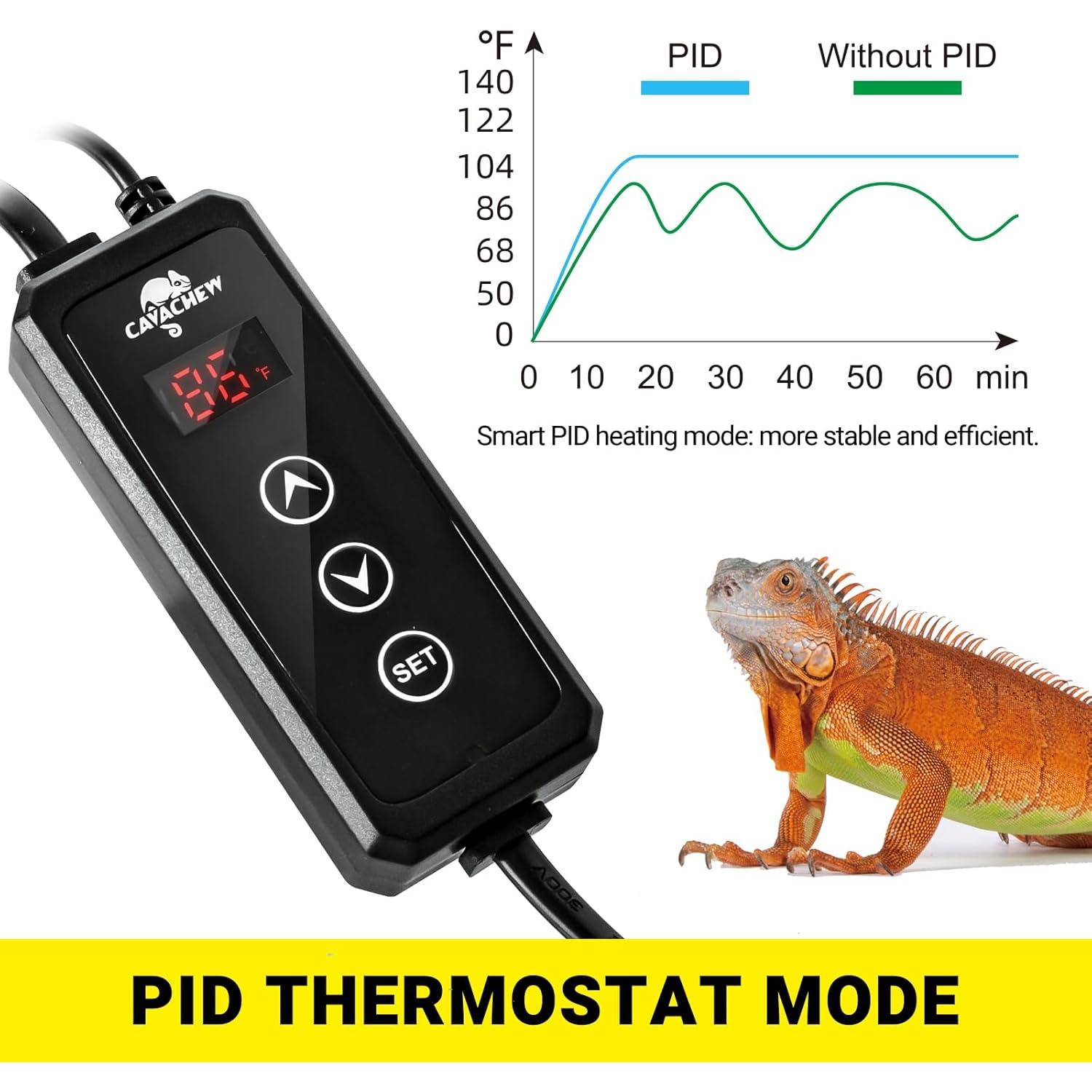 Termostato Digital CAVACHEW para Reptiles 300W PID LED