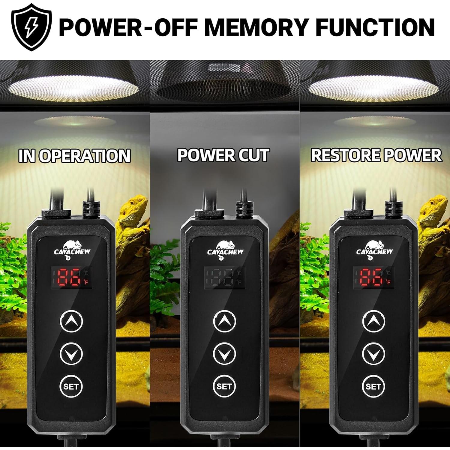 Termostato Digital CAVACHEW para Reptiles 300W PID LED