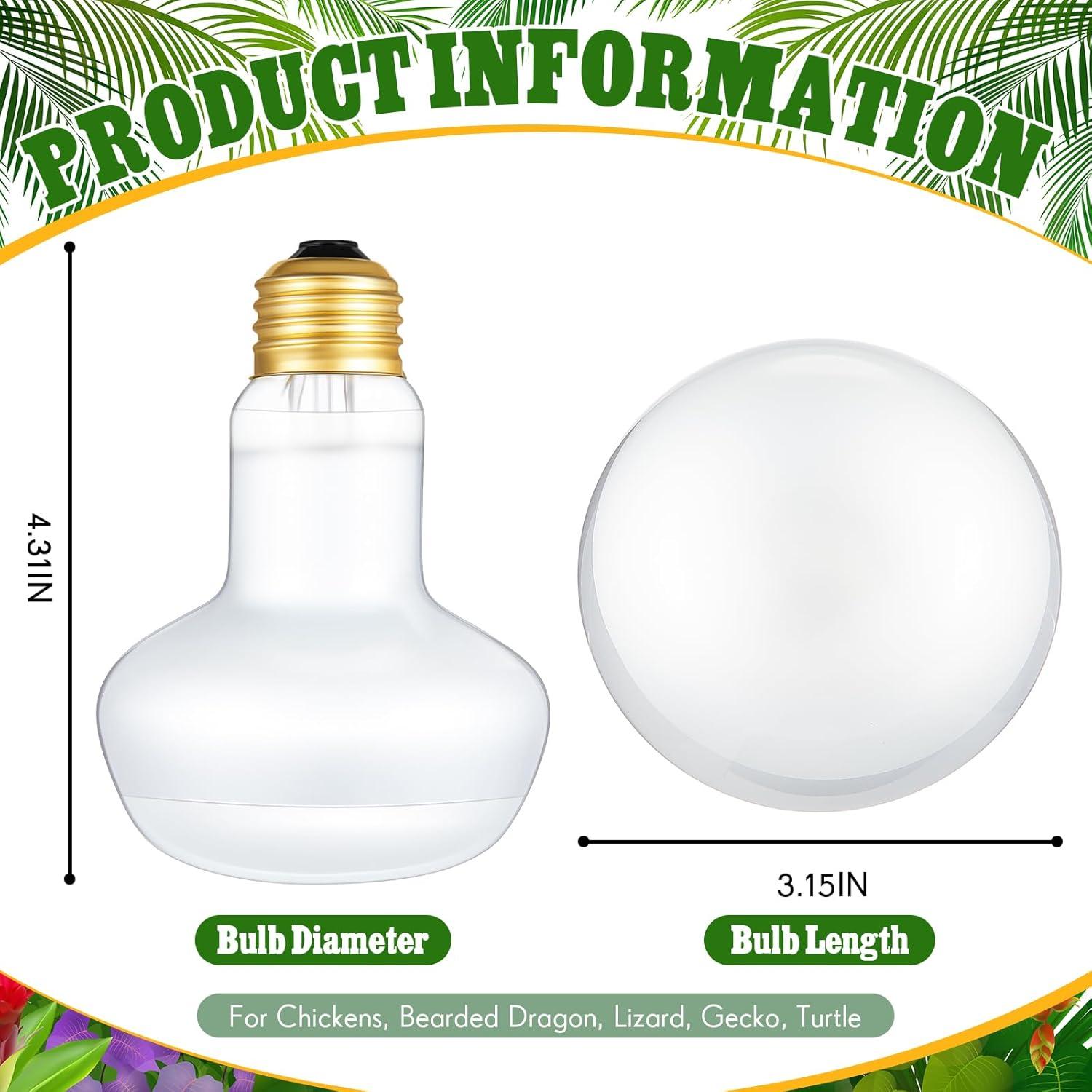 Bombillas de Calor 75W Retisee para Reptiles - Pack de 4