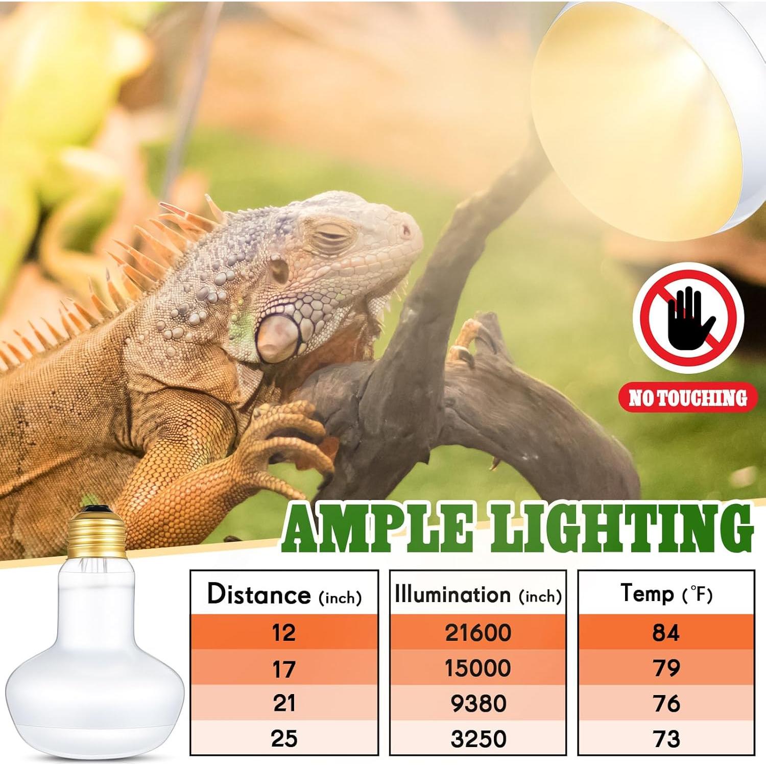 Bombillas de Calor 75W Retisee para Reptiles - Pack de 4