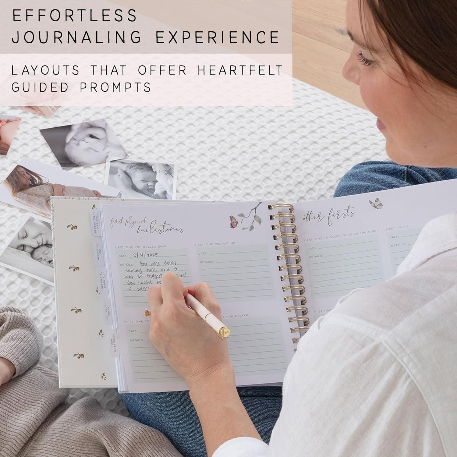 Libro de Recuerdos para Bebé dos pequeños dinosaurios 120 Páginas