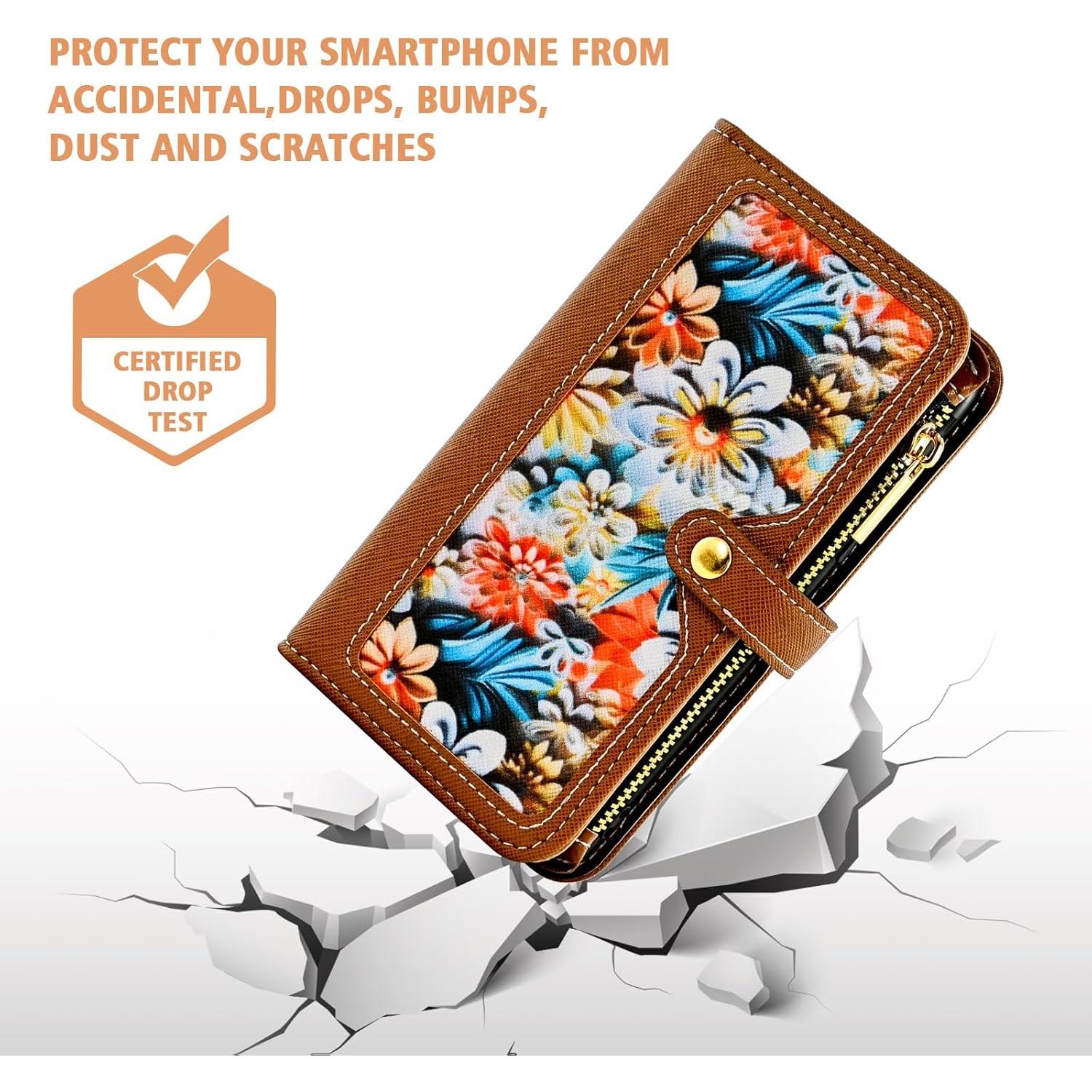 Funda Billetera Furiet Marrón para Cricket Icon 3/Splendor/AT&T