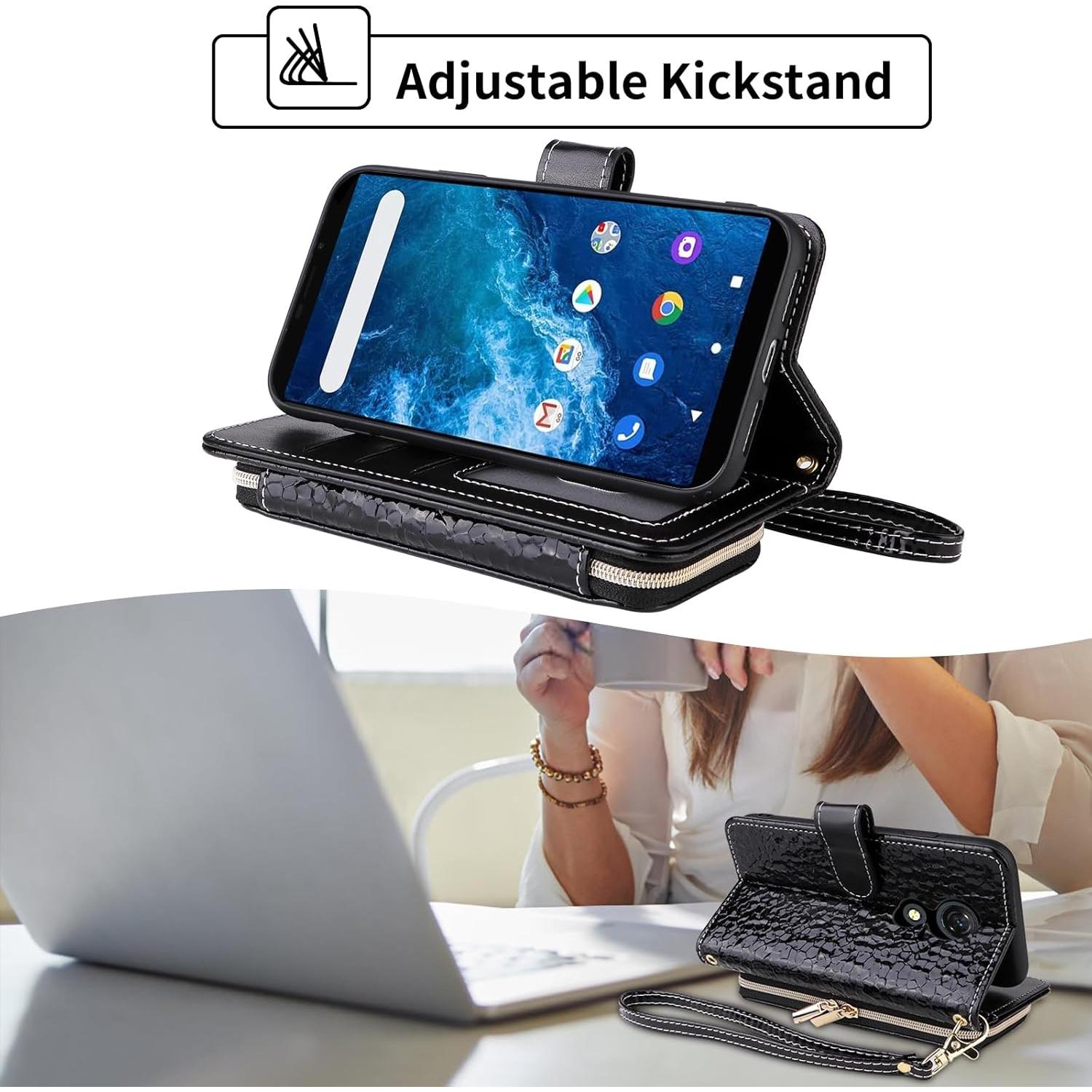 Funda de Cartera Furiet para Cricket Icon 2 y AT&T Fusion Z