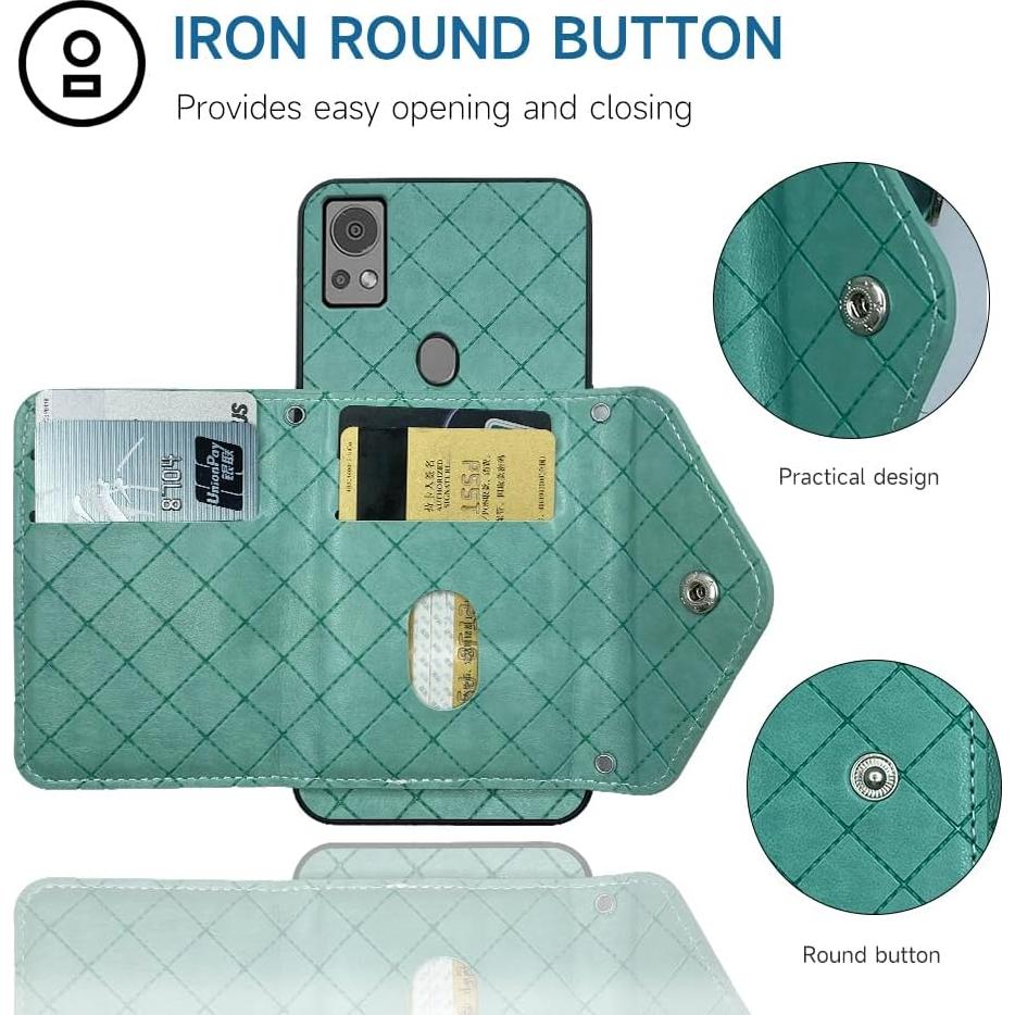 Funda billetera Furiet para Cricket Icon 5 verde con soporte