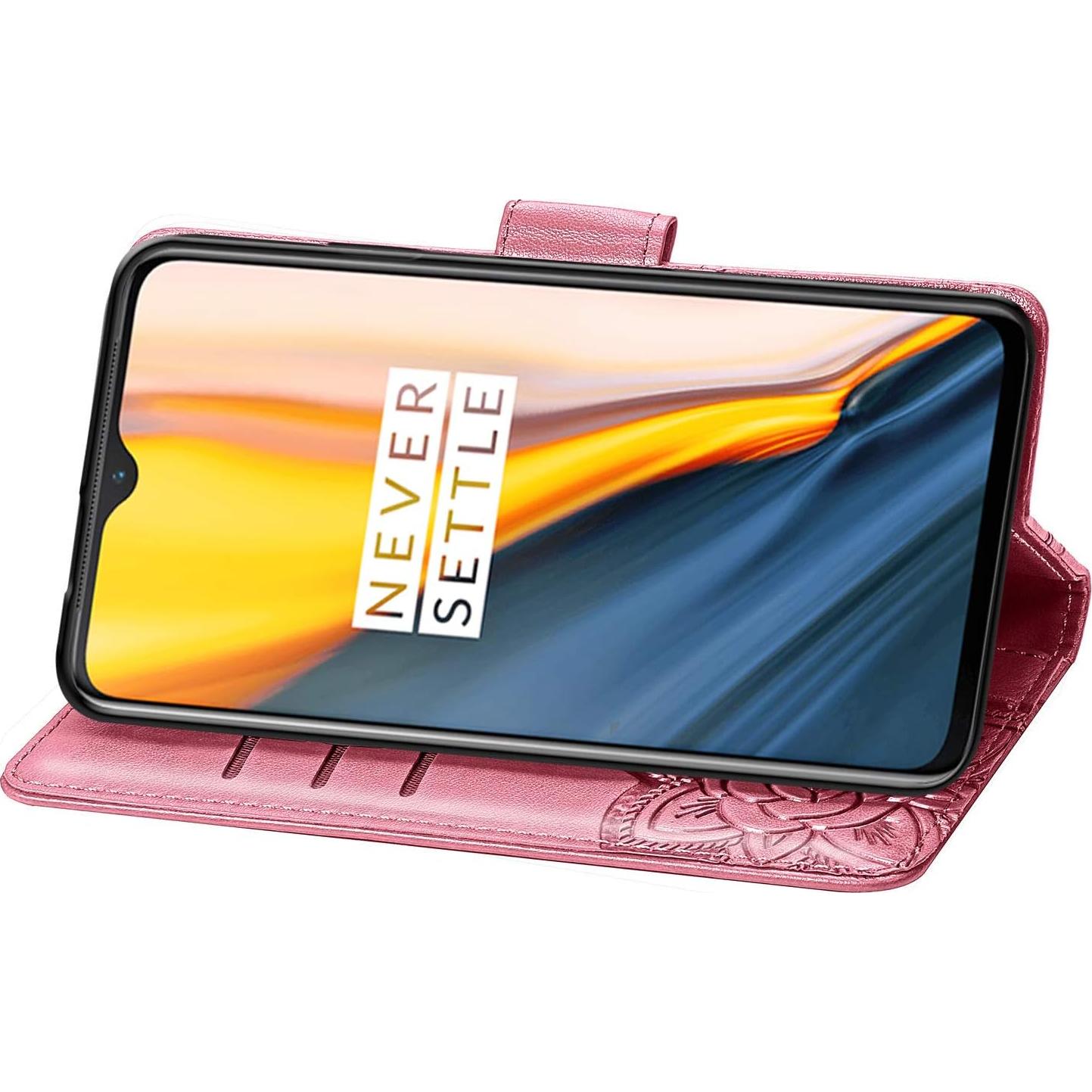 Funda billetera DAMONDY para Cricket Icon 6 - Rosa, cuero PU