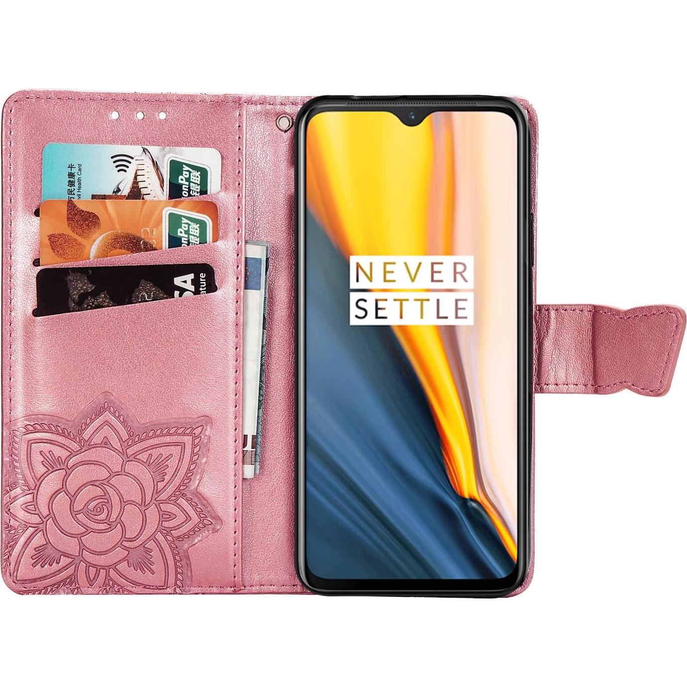 Funda billetera DAMONDY para Cricket Icon 6 - Rosa, cuero PU