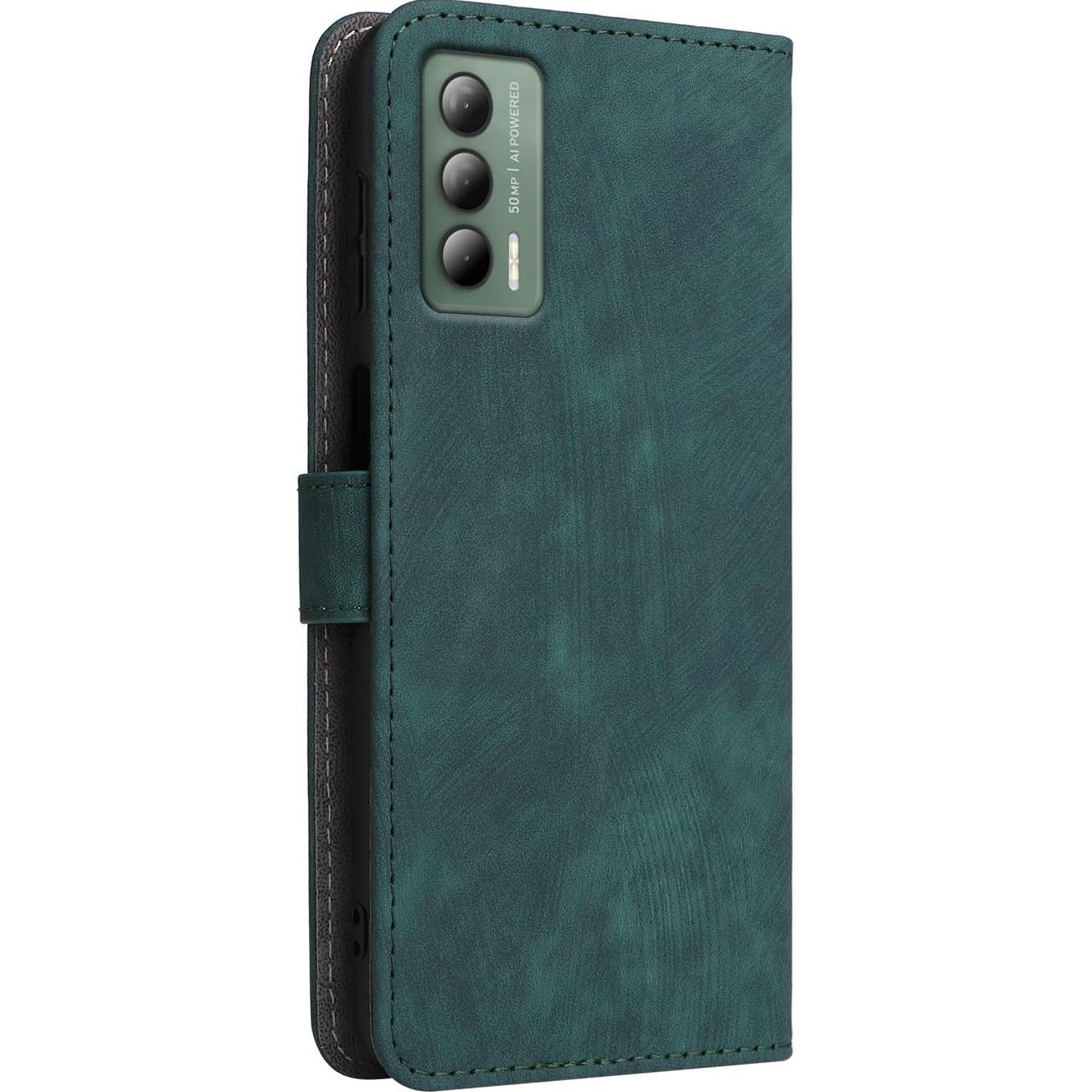 Funda Cartera IUQXU para Cricket Outlast Verde con Bloqueo RFID