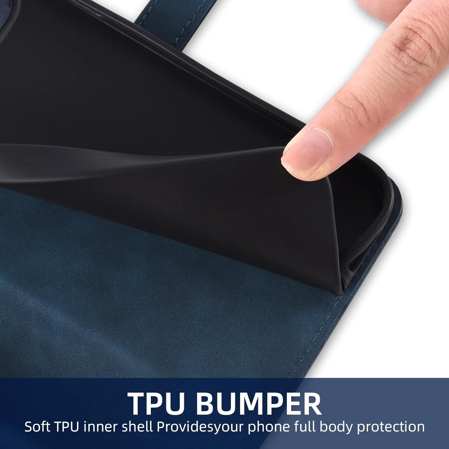 Funda Asuwish para Cricket Icon 4 con billetera y protector