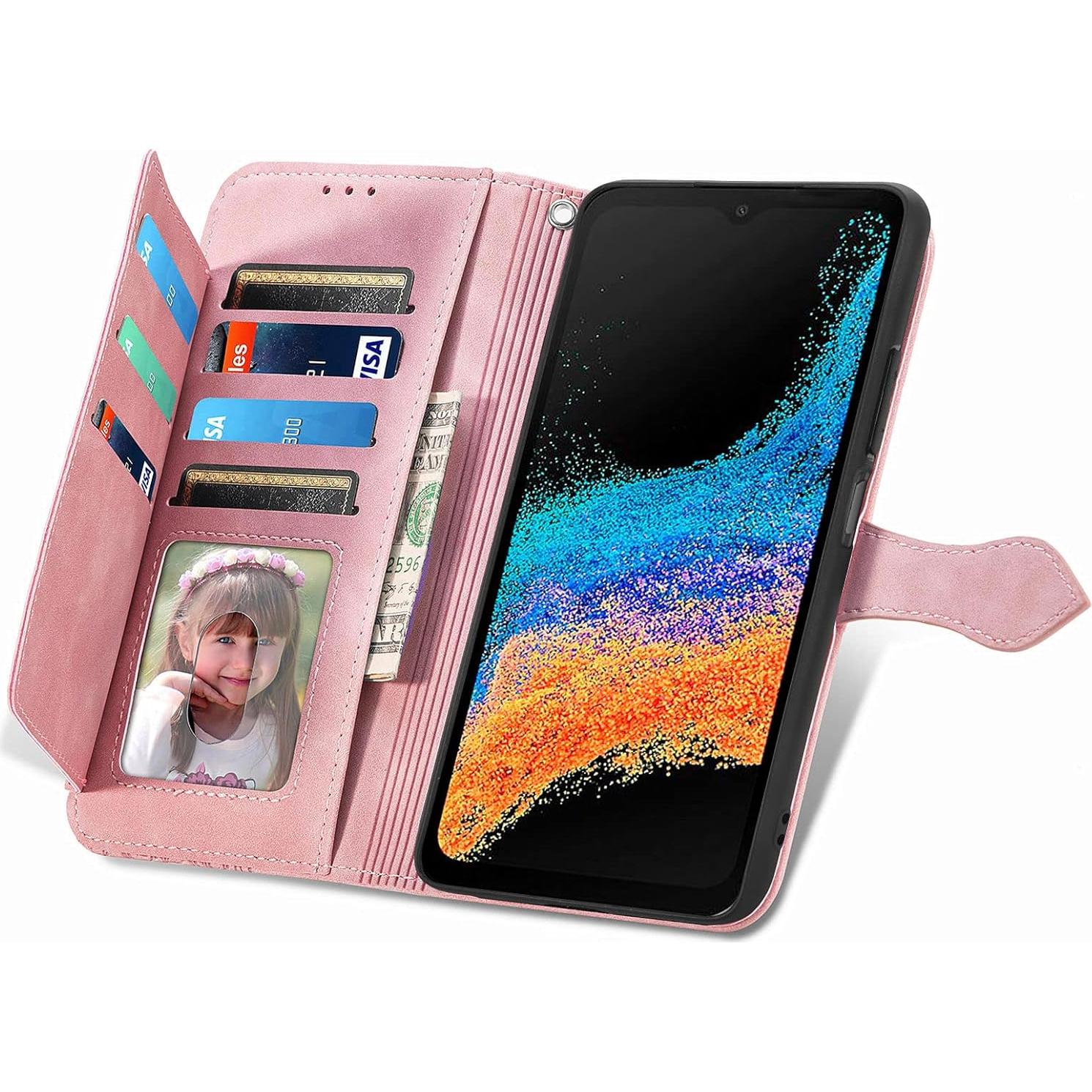 Funda de Cartera DAMONDY para Cricket Outlast - Rosa, 7 Tarjetas