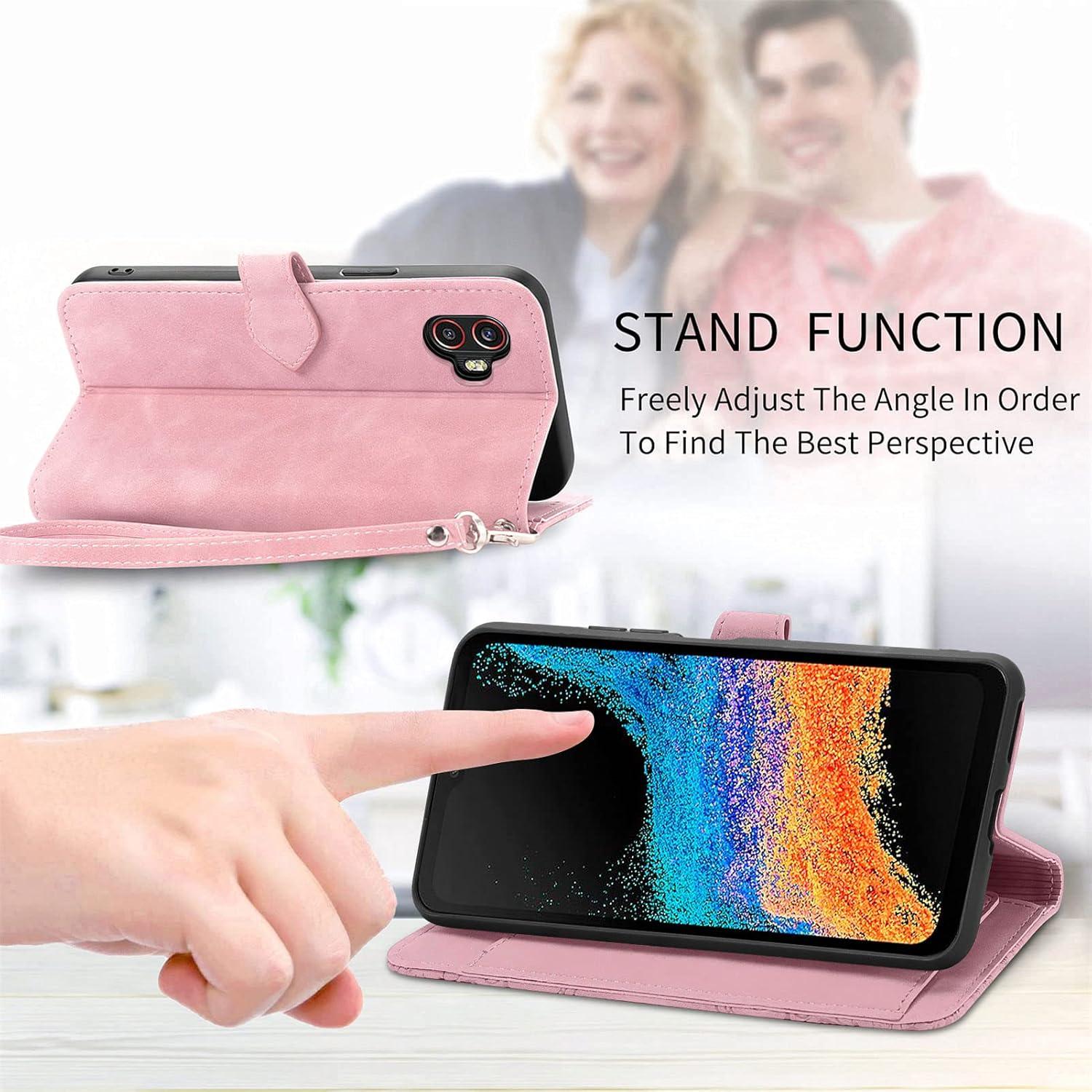 Funda de Cartera DAMONDY para Cricket Outlast - Rosa, 7 Tarjetas