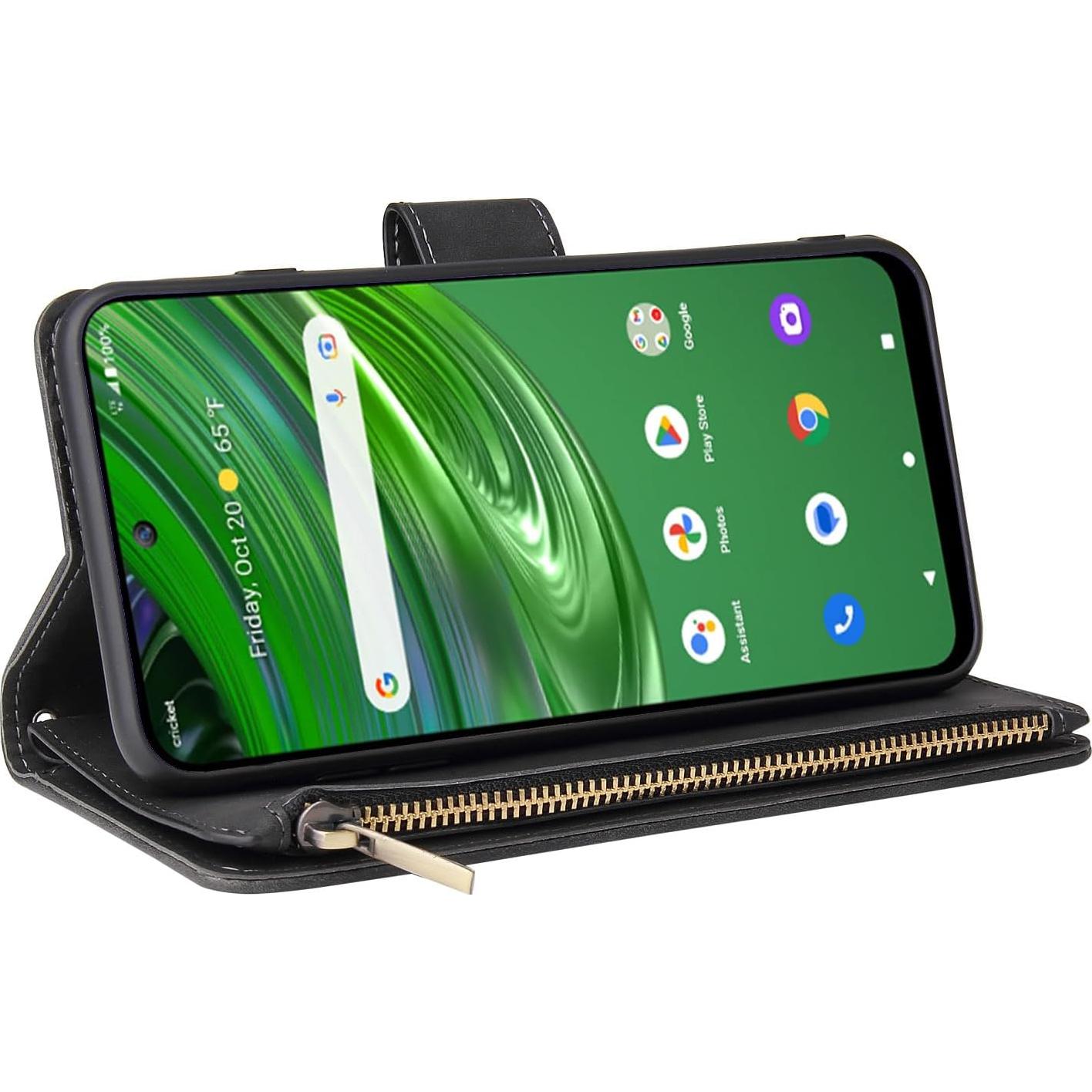 Funda de Cartera Asuwish para Cricket Outlast y AT&T Jetmore