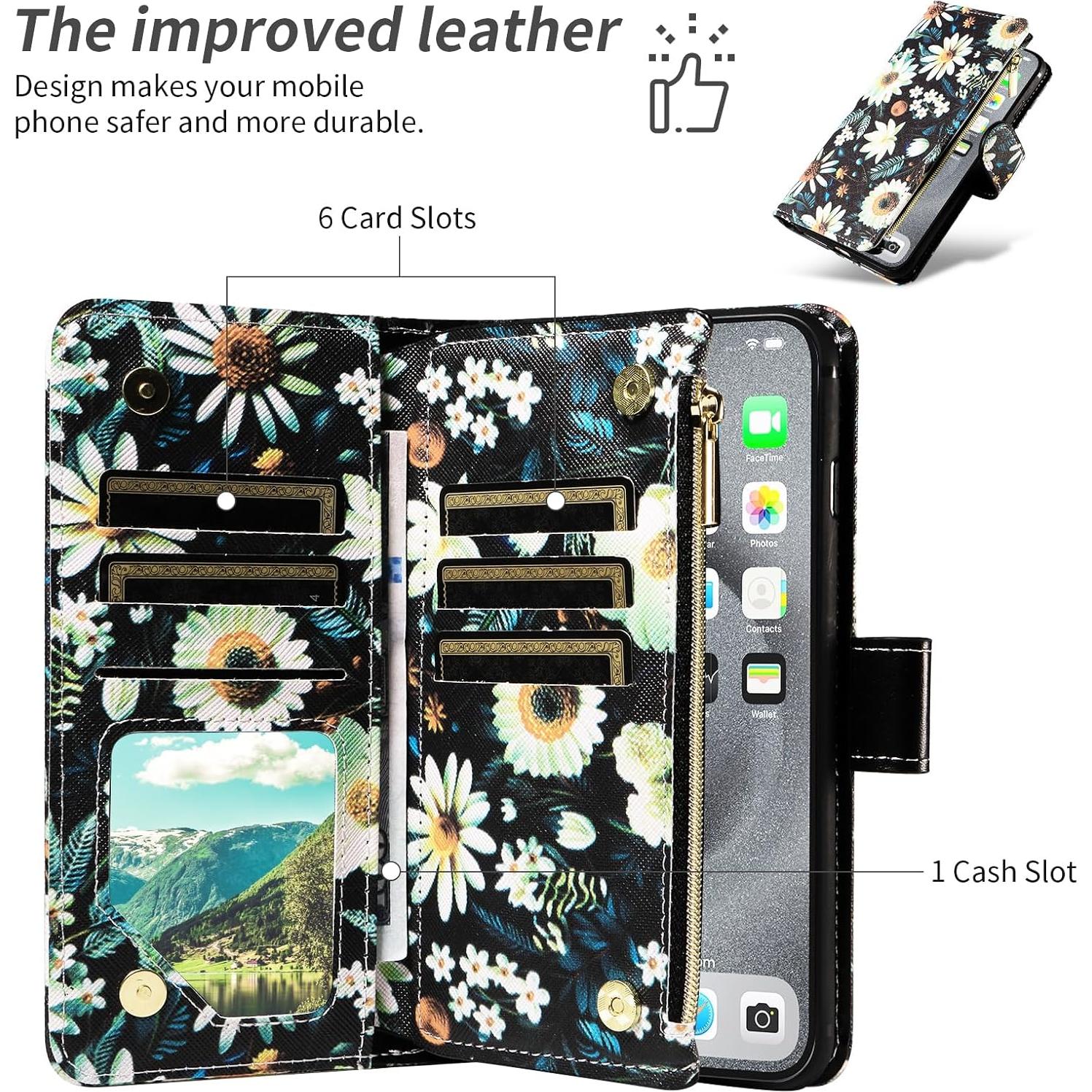 Funda billetera Furill para Cricket Vision 3/AT&T Calypso negra