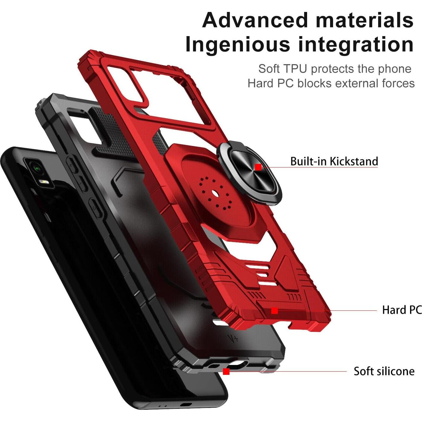 Funda Protectora Eaglecell para Cricket Debut Smart SL101AE Rojo