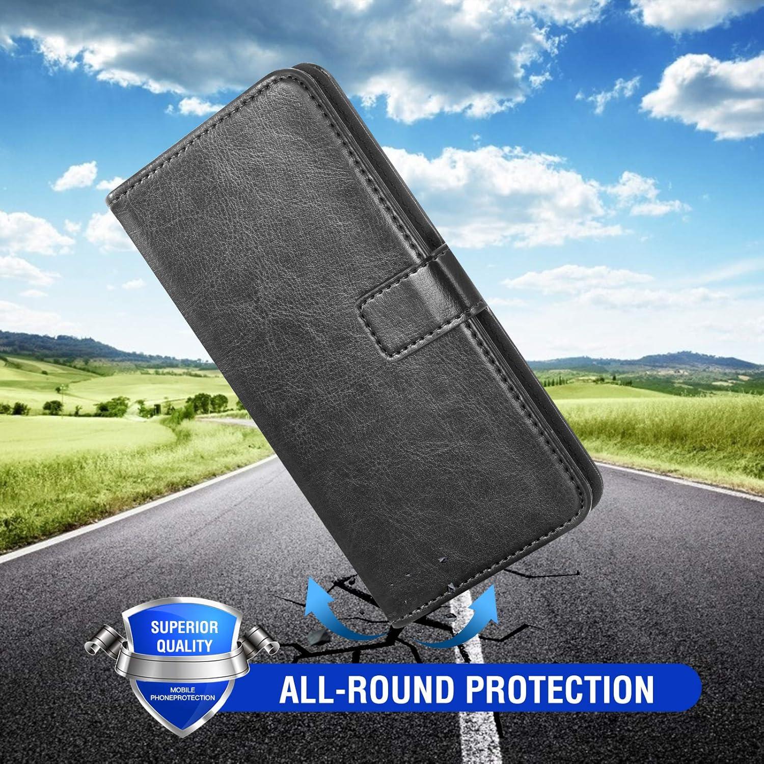 Funda de Cartera Asuwish para Cricket Icon 2 - Negro