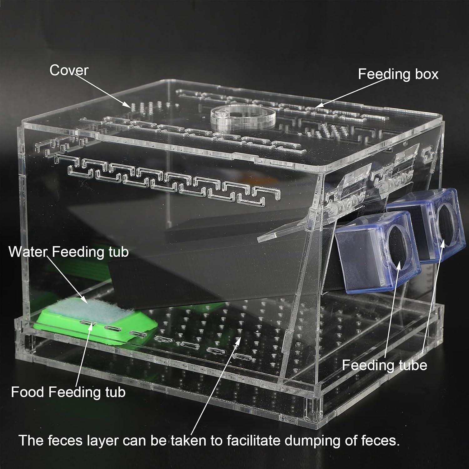 Caja de Alimentación Acrílica Liyeehao para Insectos 0.53 kg