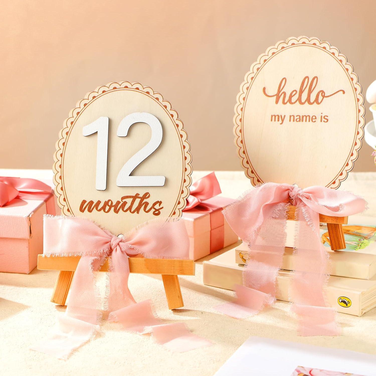 Tarjetas de Hitos Mensuales para Bebés Colingmill Oval 16x12.7cm