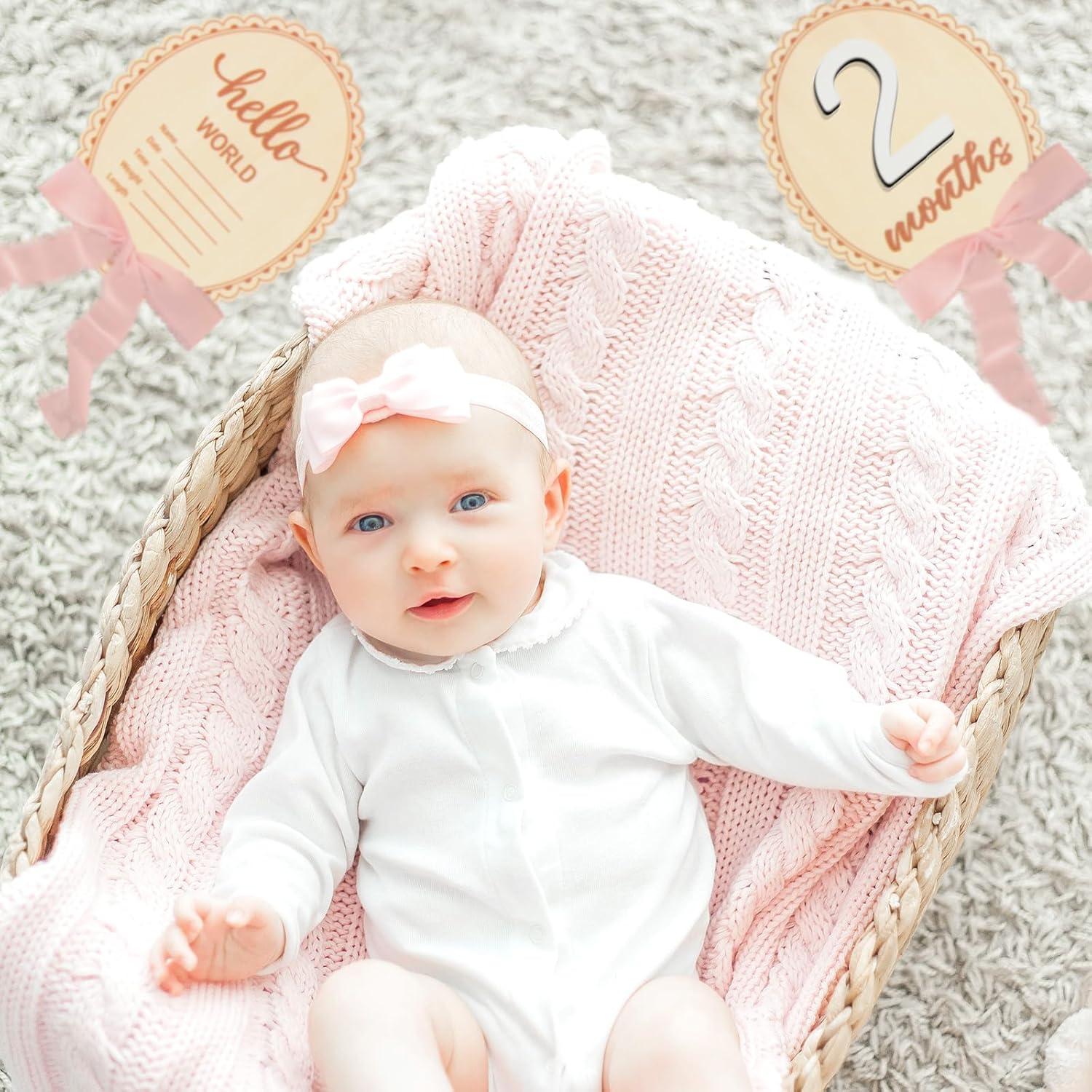 Tarjetas de Hitos Mensuales para Bebés Colingmill Oval 16x12.7cm