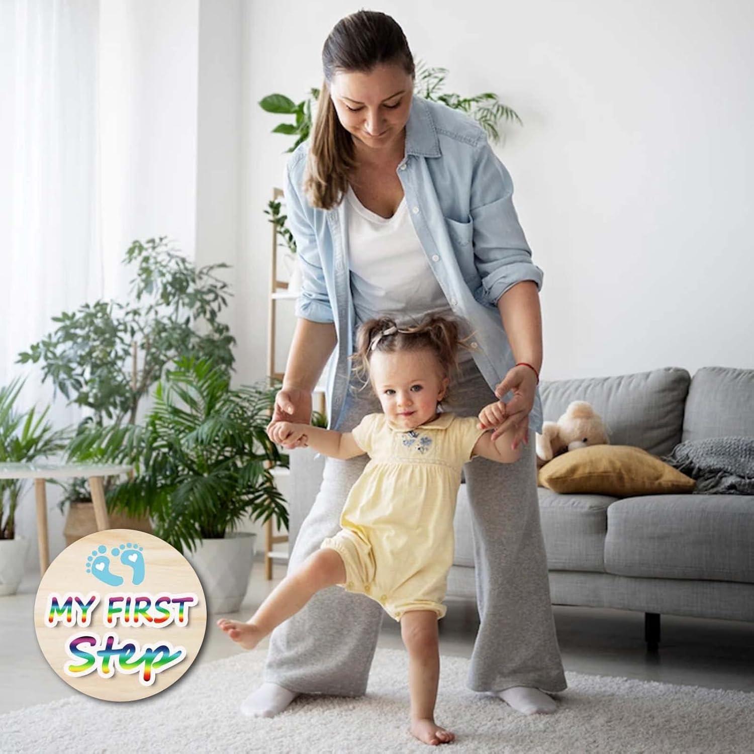 Tarjetas de Hitos Mensuales de Madera RORANIC - 7 Diseños