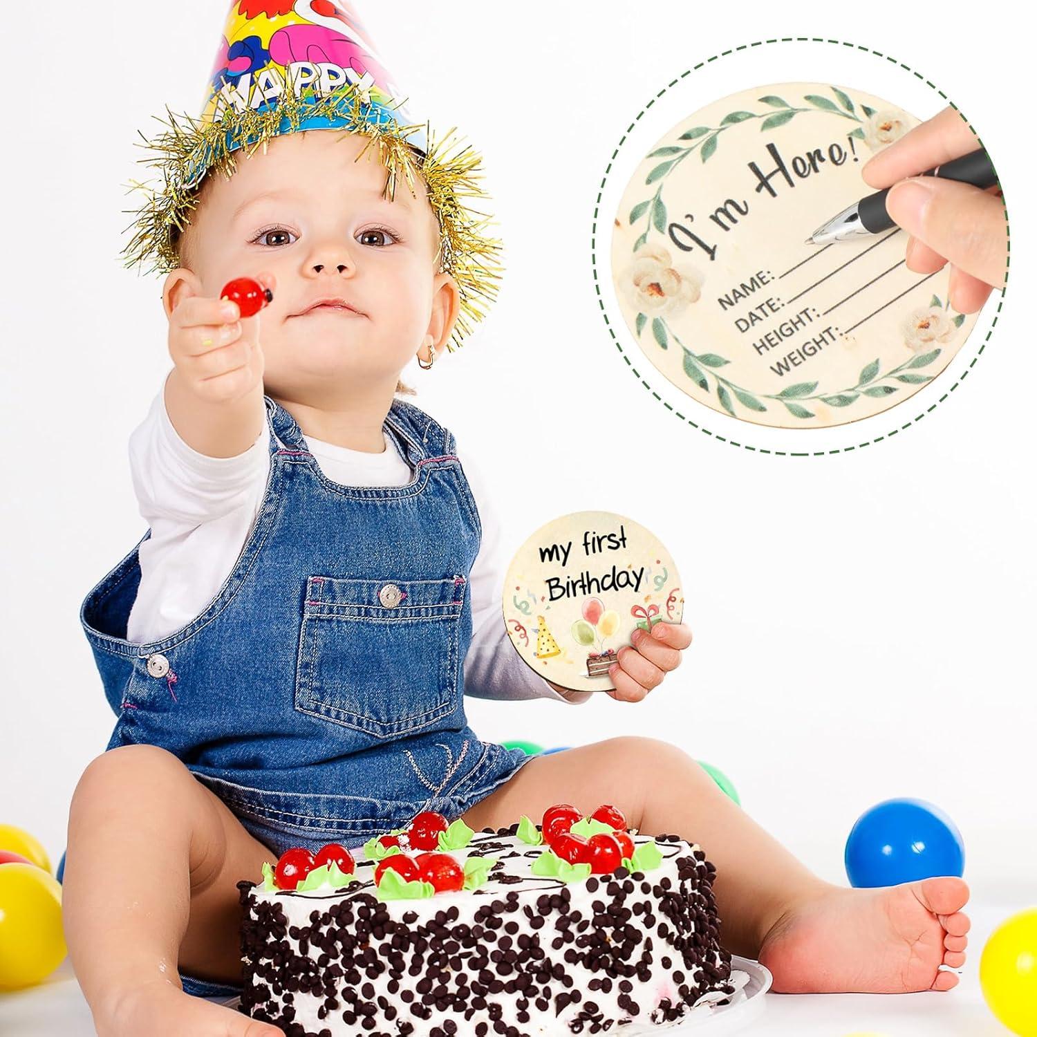 Conjunto de Carteles de Hitos Mensuales Bebé Wesiti - 31 Piezas