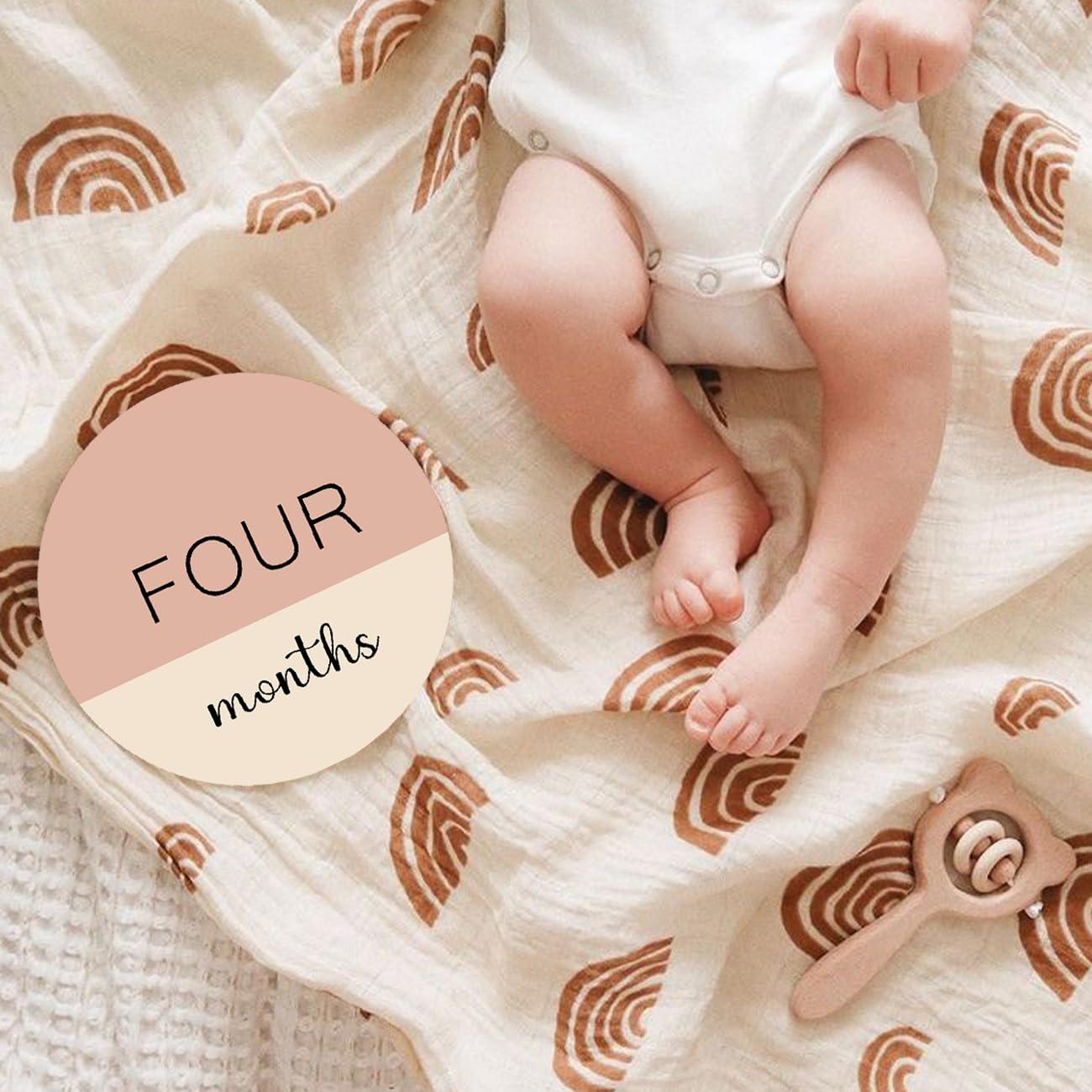 Círculos de Hitos Mensuales de Madera Cephira - 6 Unidades