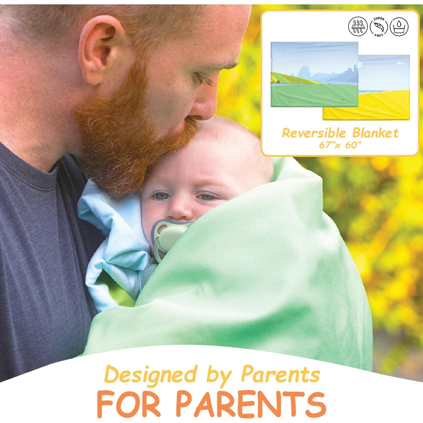 Kit de Hitos Mensuales para Bebés Sam & Lilly - Manta Reversible 170x152cm