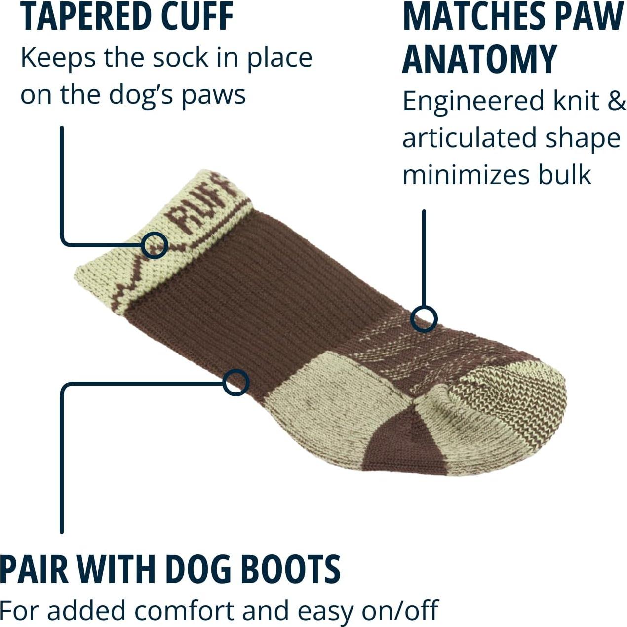 Calcetines para perros Ruffwear Bark'n Boot Marrón Tierra 6.35 cm