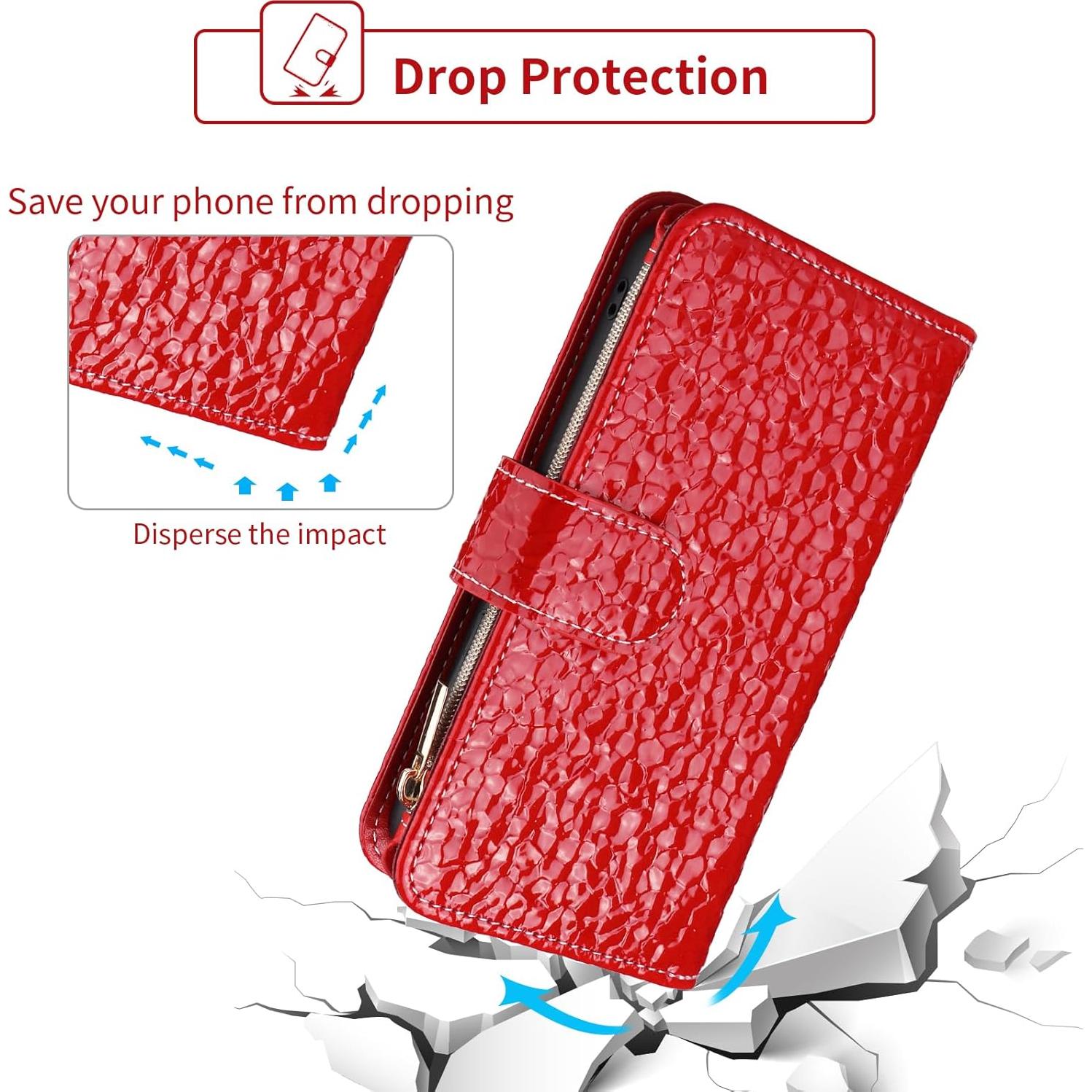 Funda billetera Furiet Roja para Cricket Icon 5 / AT&T Motivate 4