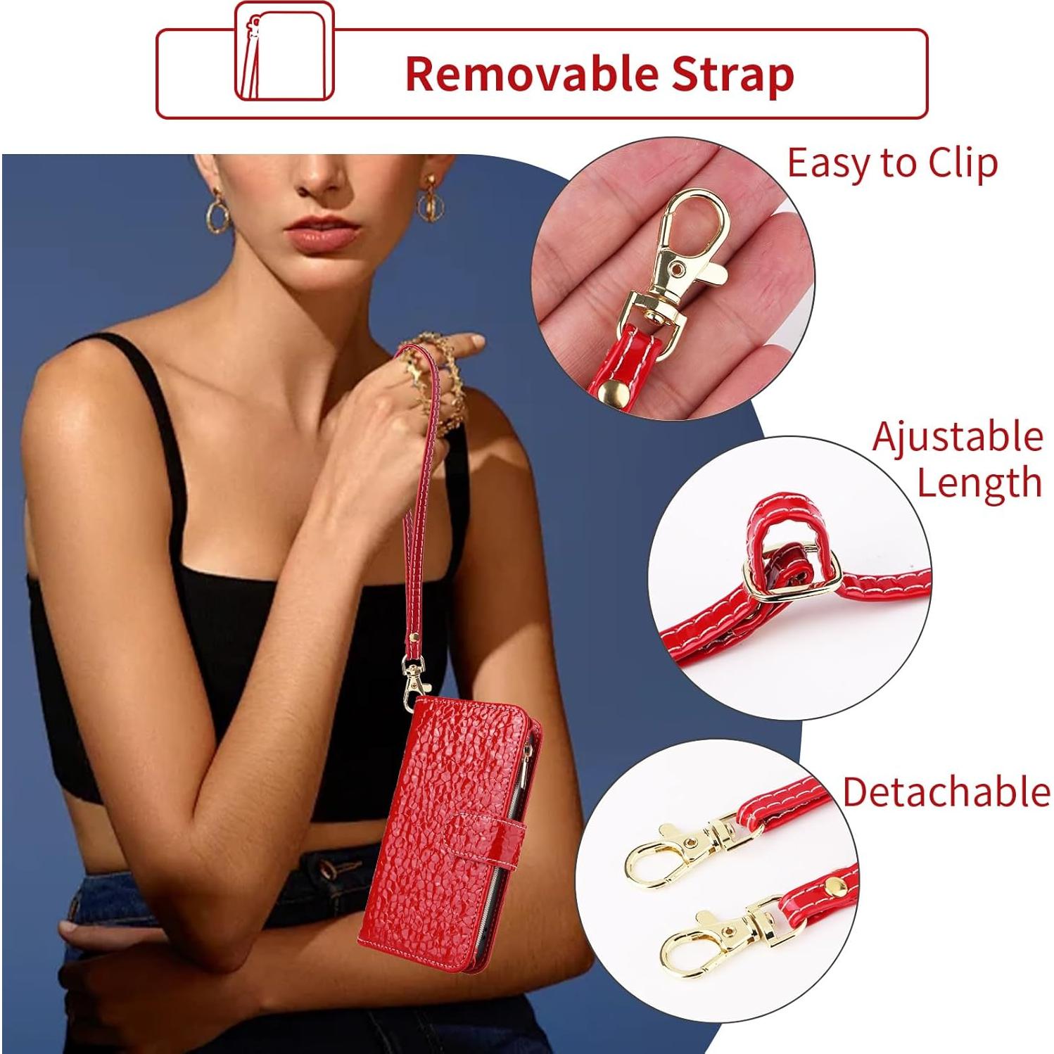 Funda billetera Furiet Roja para Cricket Icon 5 / AT&T Motivate 4