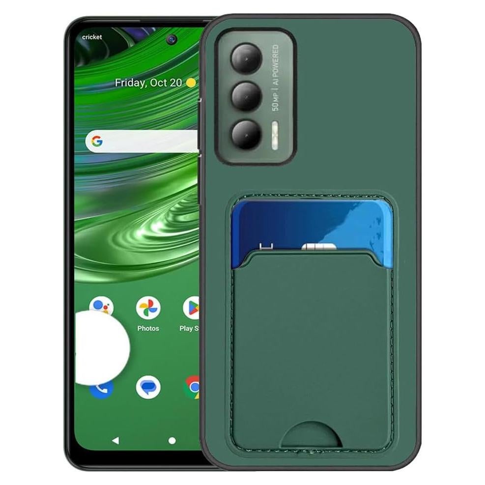 Funda Billetera Covthch para Cricket Outlast/AT&T Jetmore 2023 Verde