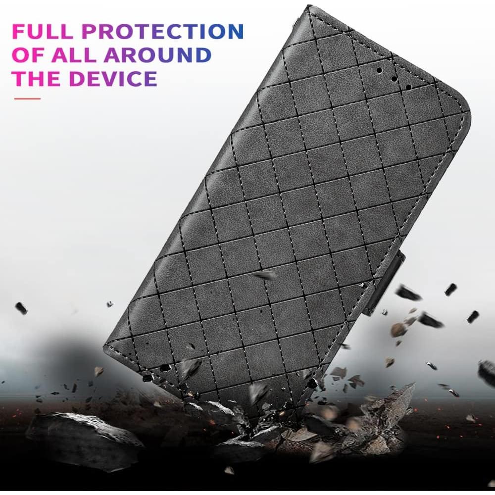 Funda Cartera ELISORLI Flip Gris para Cricket Icon 2 y AT&T