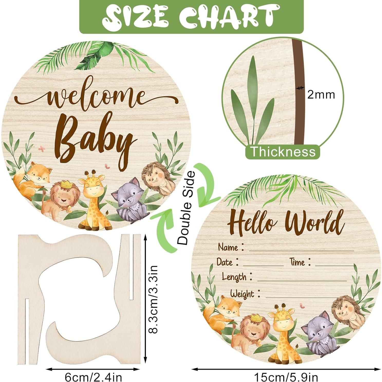 Tarjetas de Hitos Mensuales de Madera XLSXEXCL - 7 Piezas