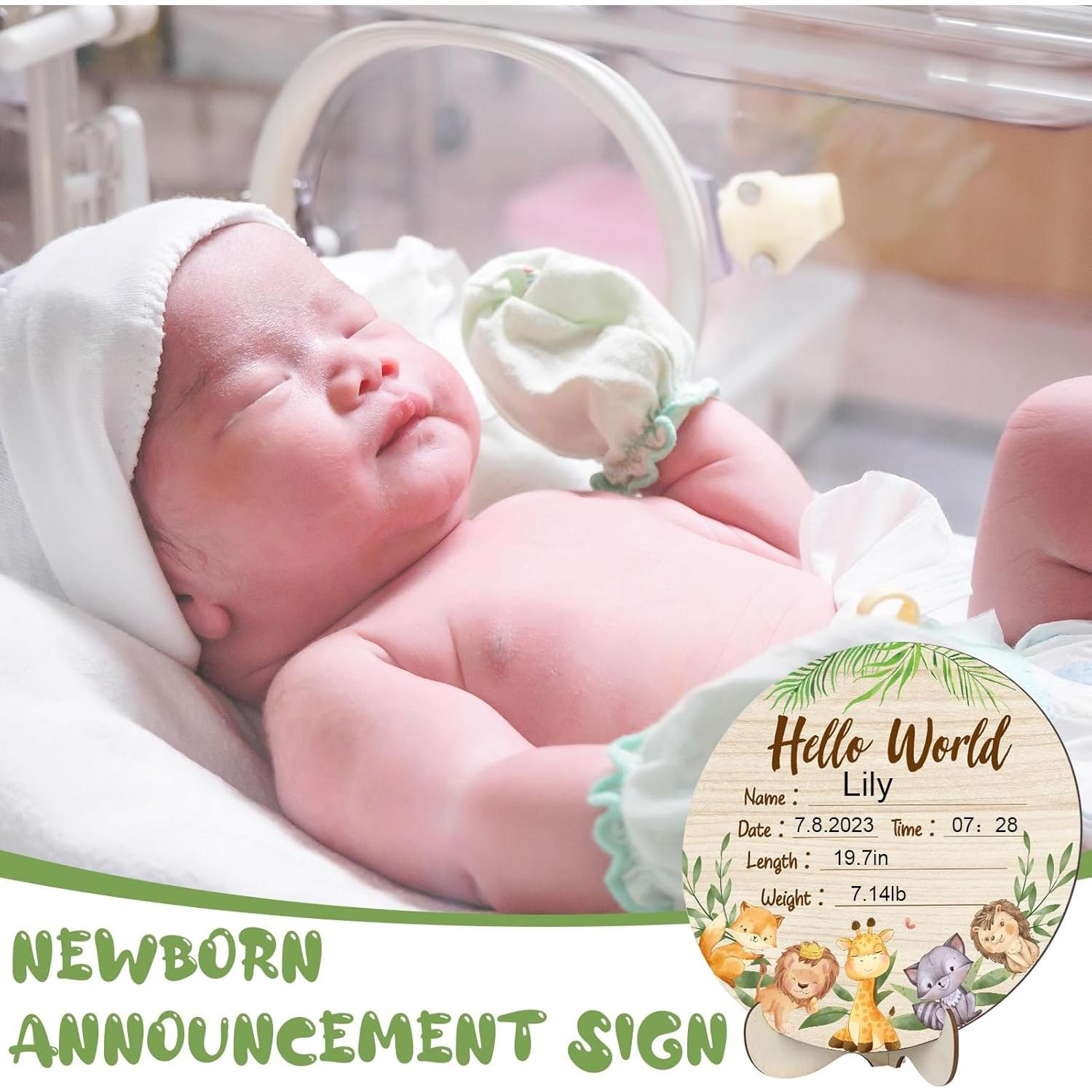 Tarjetas de Hitos Mensuales de Madera XLSXEXCL - 7 Piezas